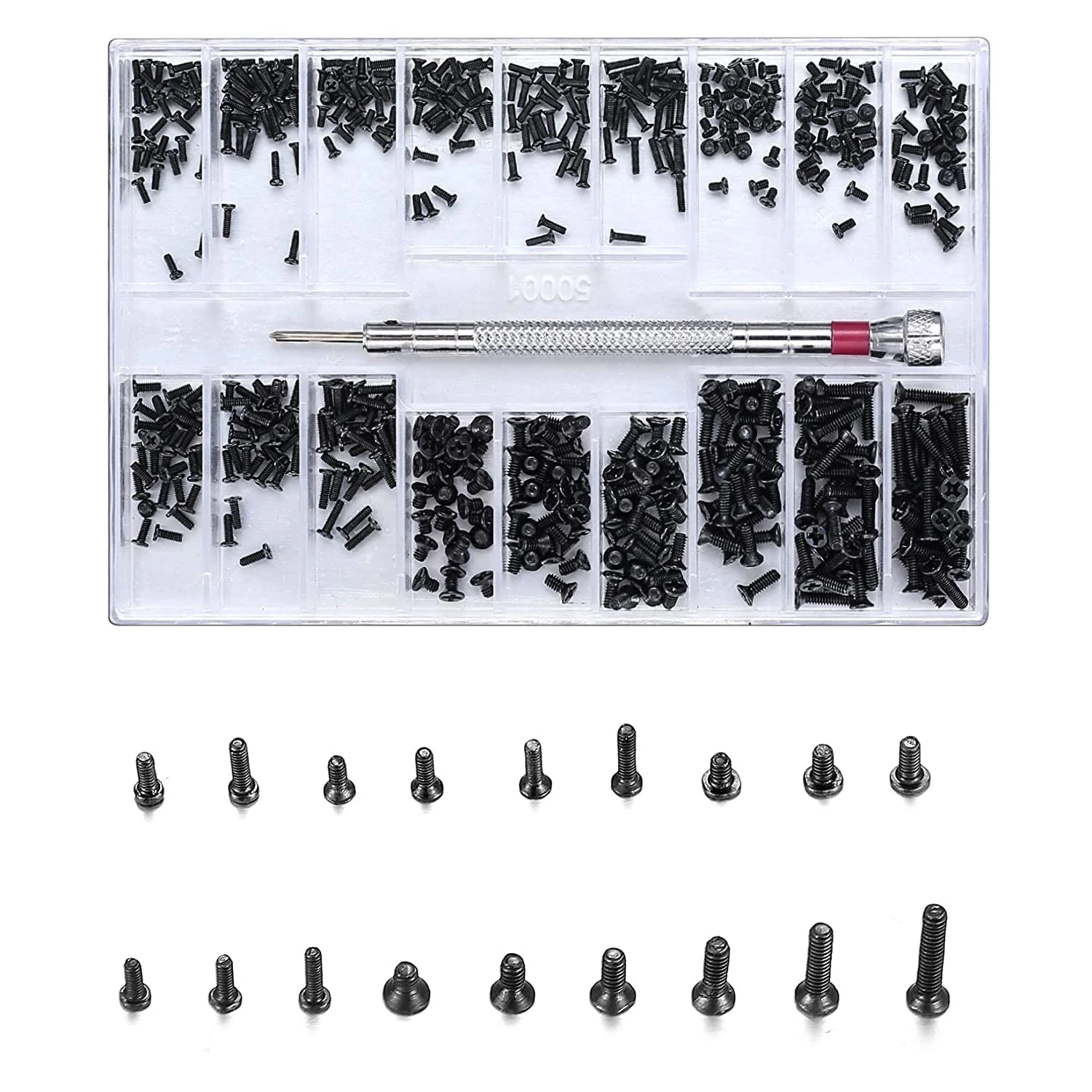 500 Pcs Small Replacement Screws, M1.2/M1.4/M2.0 Black Tiny Micro Laptop review