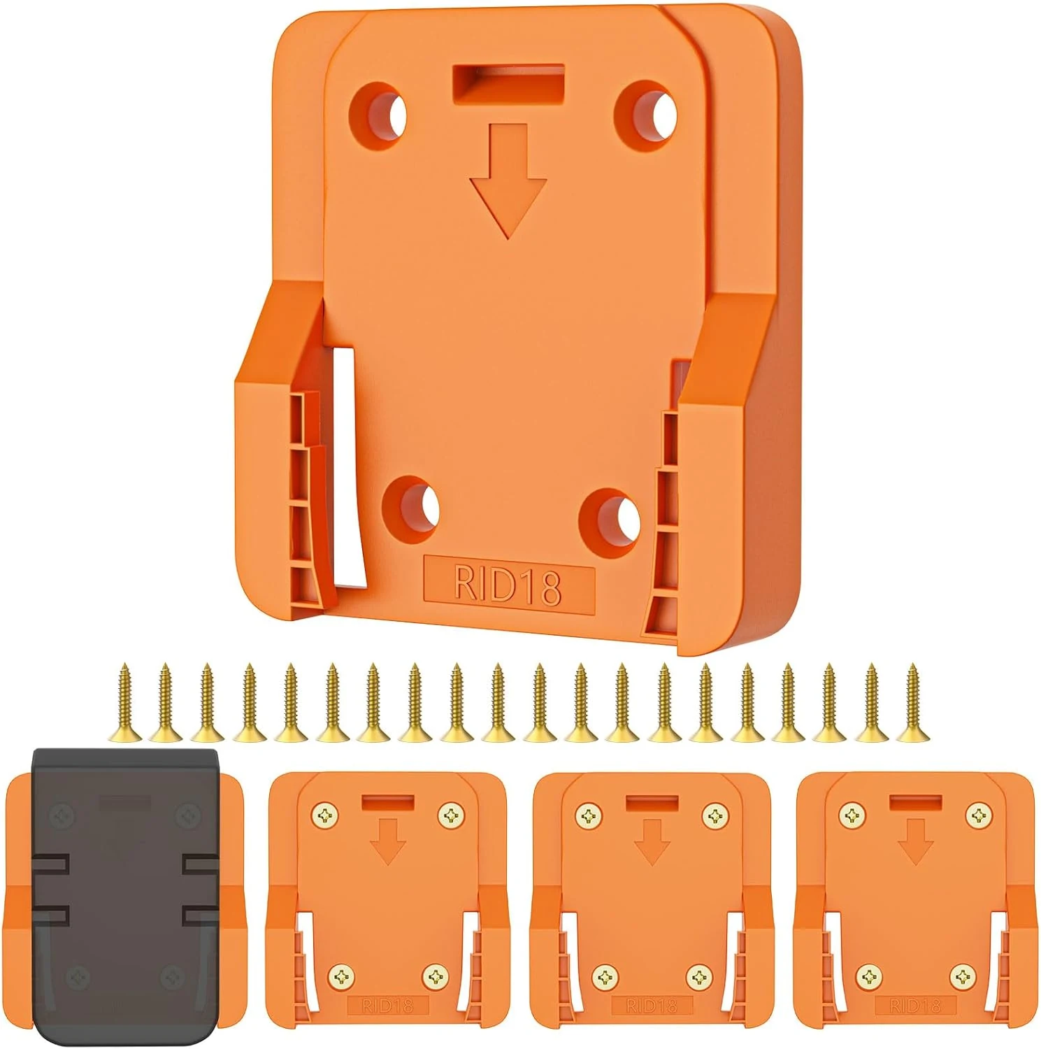 Crivnhar battery mount holder compatible for RIDGID 18V batteries (5-pack)