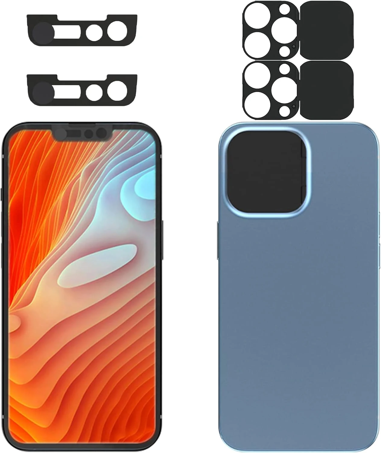 EYSOFT Privacy Cover Compatible for 13 Pro/iPhone 13 Pro Max with Front Camera Cover (2 Pack)