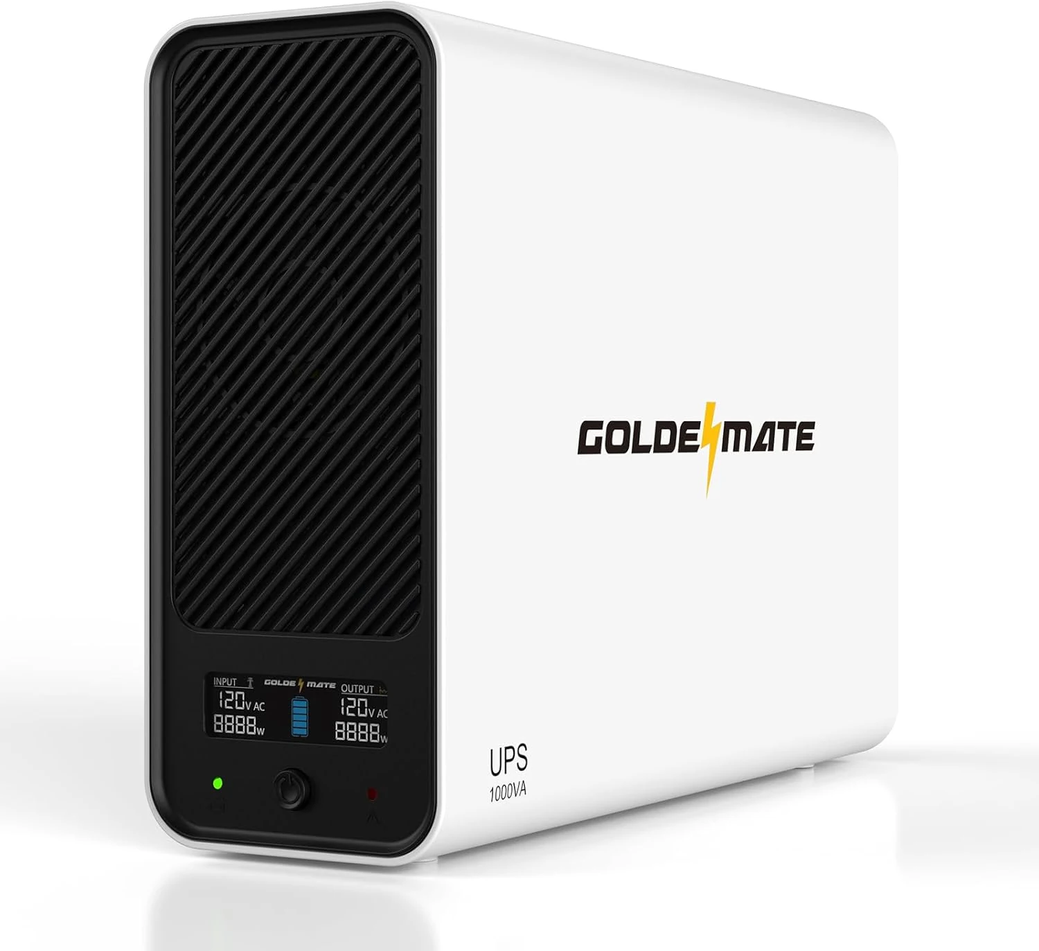 GOLDENMATE 1000VA/600W Lithium UPS Battery Backup and Surge Protector, Backup