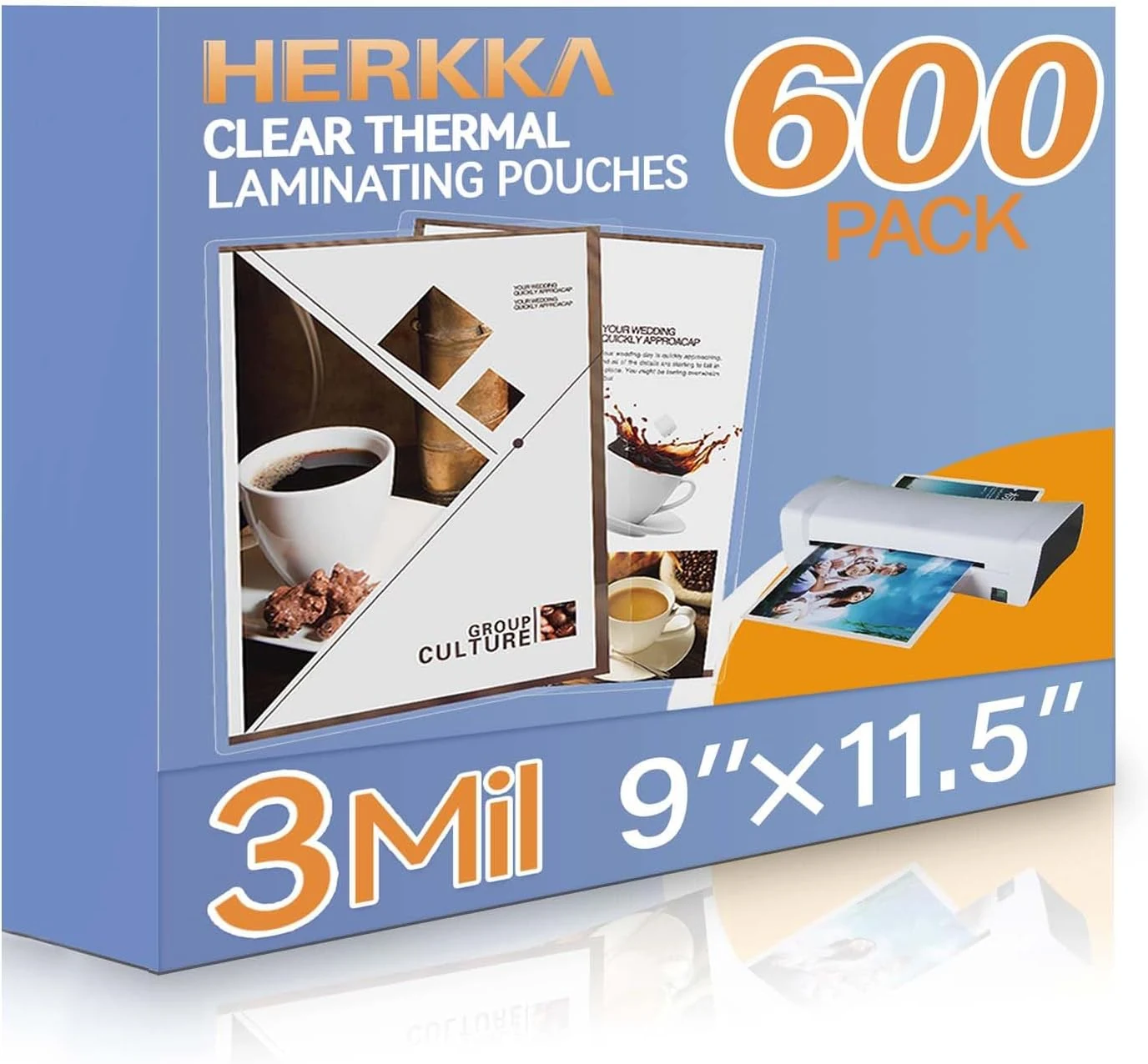 HERKKA 600 Pack Laminating Sheets, Holds 8.5 x 11 Inch