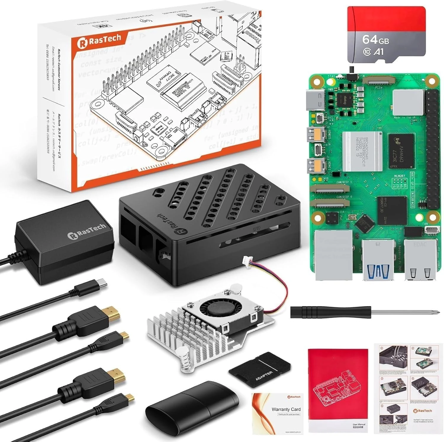 RasTech Raspberry Pi 5 8GB Kit 64GB Edition with Active review