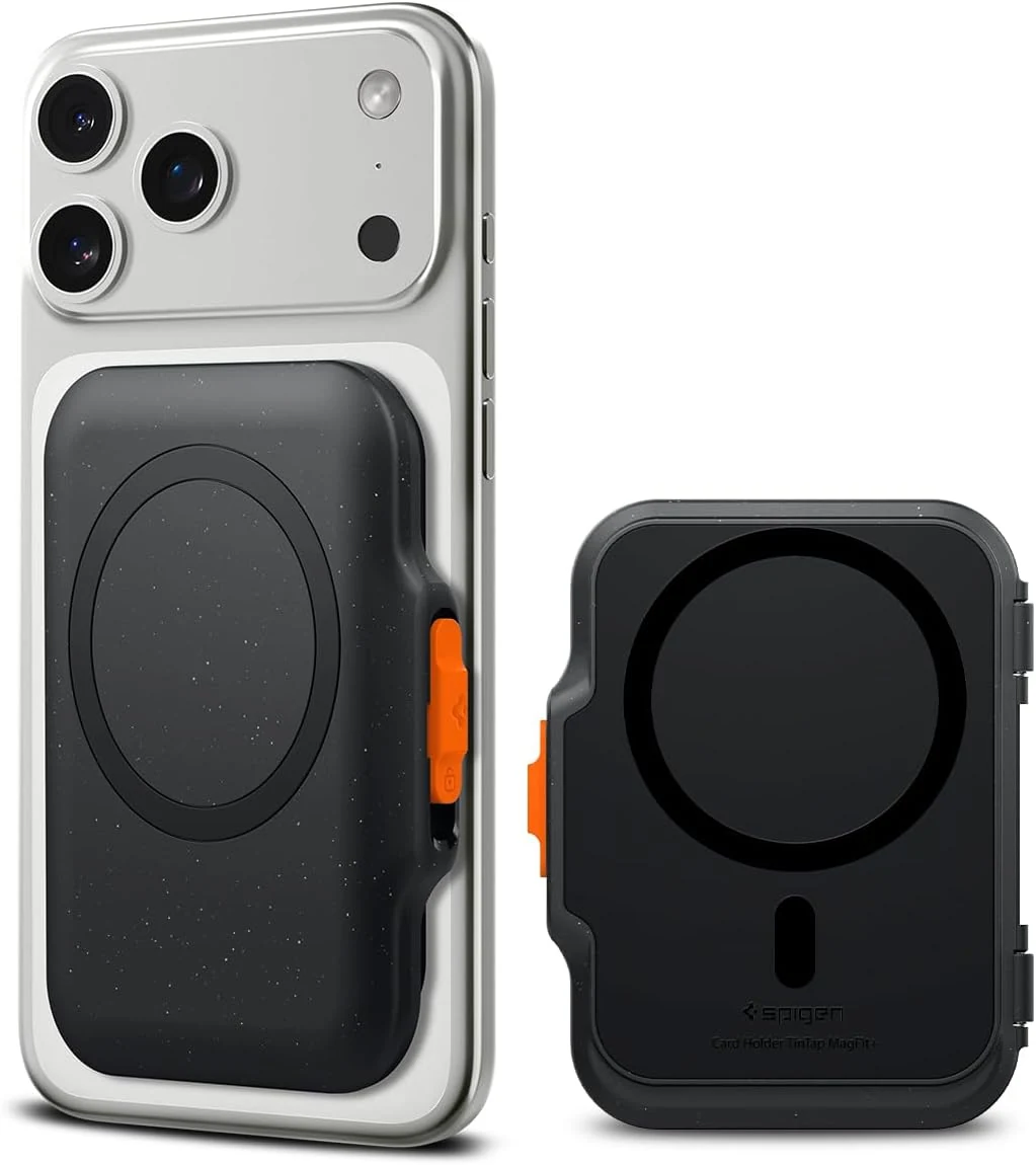 Spigen for MagSafe Wallet, Heavy Duty Hardshell Magnetic Card Holder