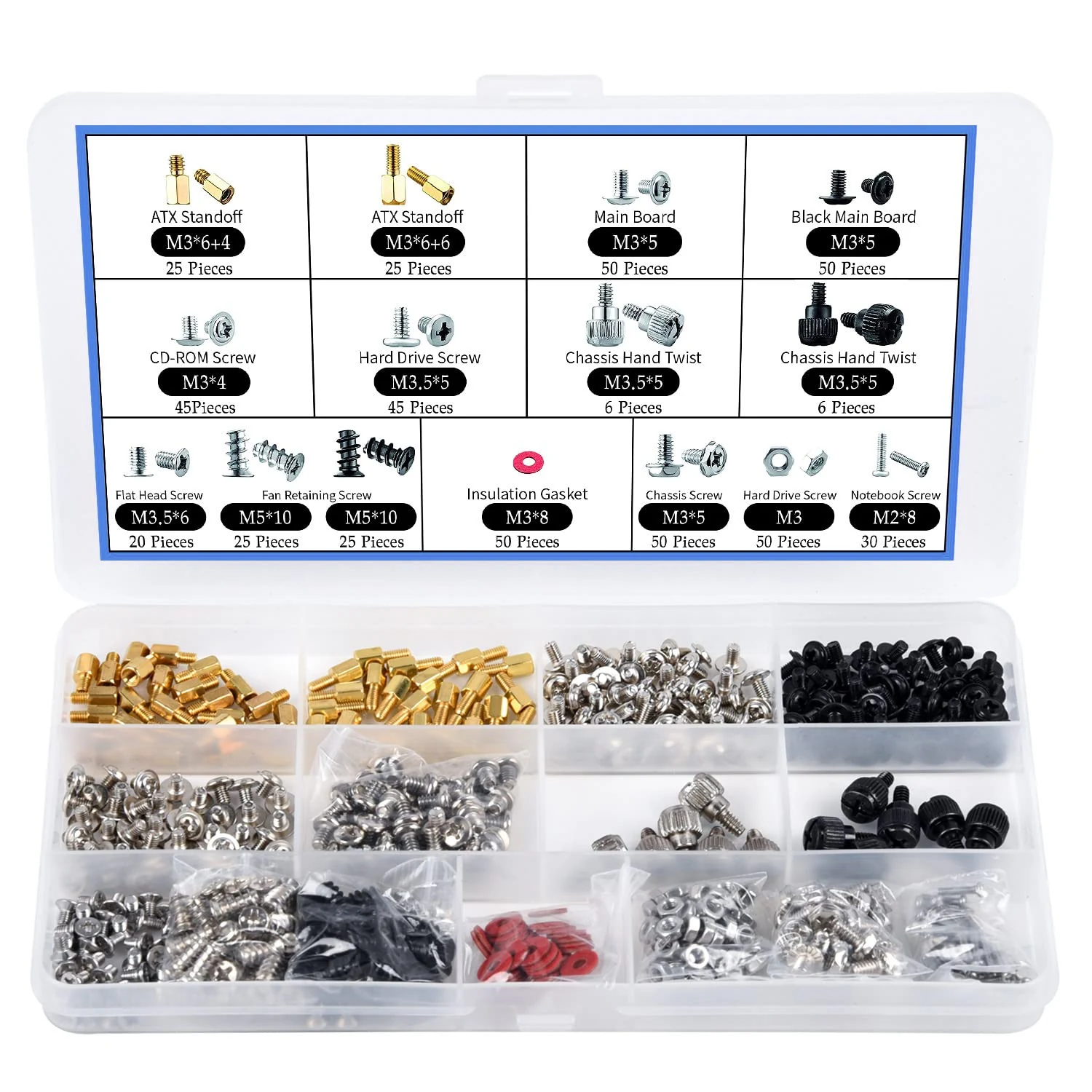 502PC Computer Motherboard Screws Kit, Motherboard Standoffs Screws for Universal review