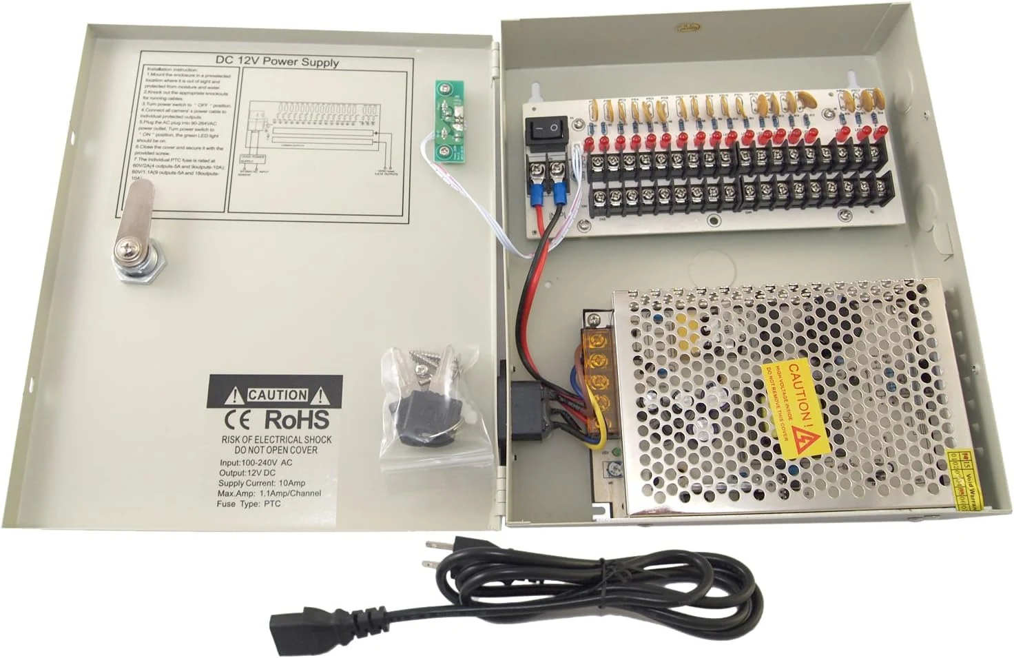 Evertech Power Box 18 Ch Channel 12V DC 10 A Power Supply Distribution Box
