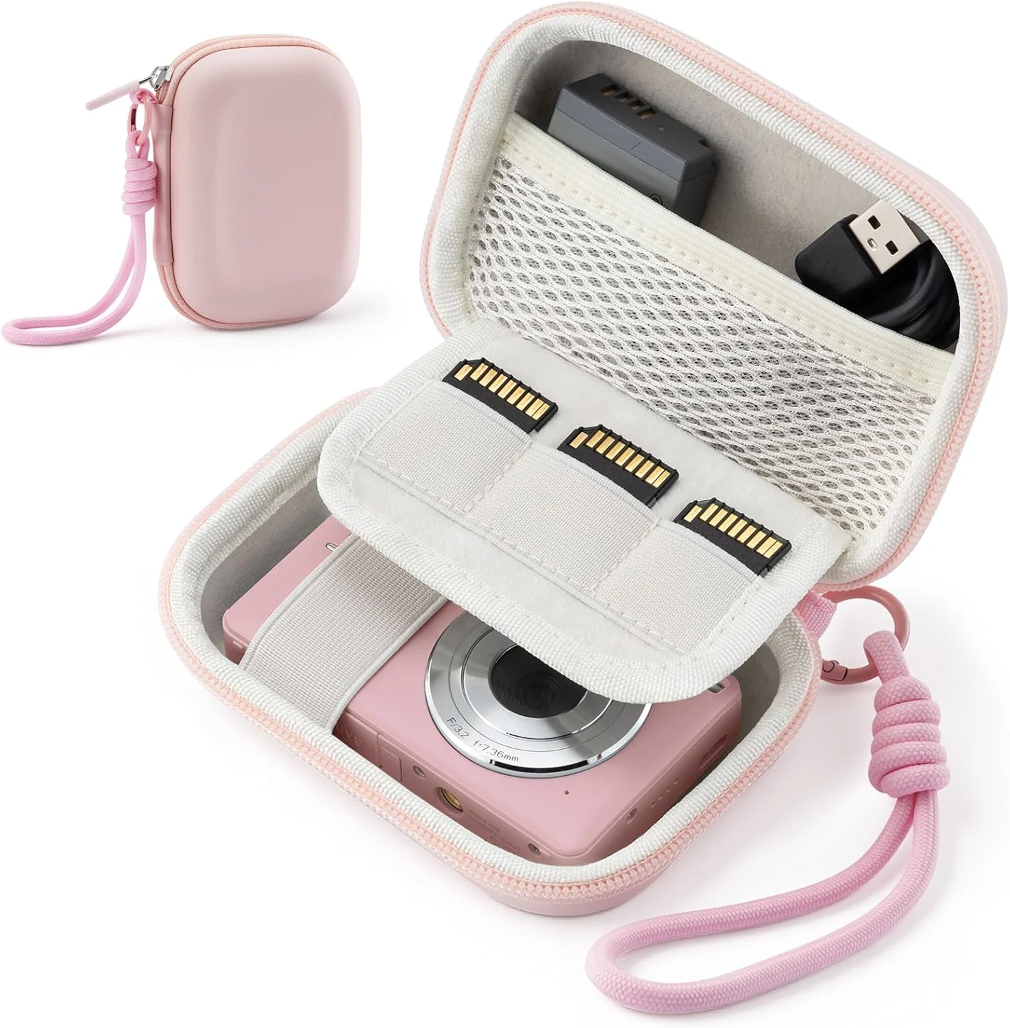 Camera Case for Digital Camera CAMKORY DC403 FHD 1080P/ KODAK PIXPRO FZ55/ FZ45 (Pink)