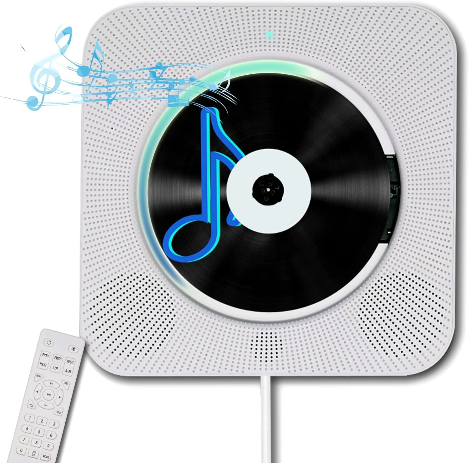 Homlab Portable Wall Mounted CD Player with Bluetooth, Mountable CD Music Player