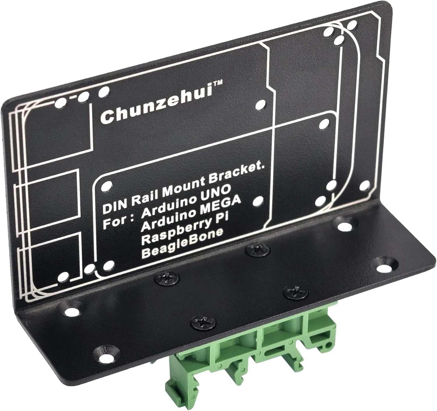 DIN Rail Mount Bracket for Raspberry Pi 1A+ 1B+ 2B 3B 3B+ 4B 5 Zero UNO Mega-2560 BeagleBone Black
