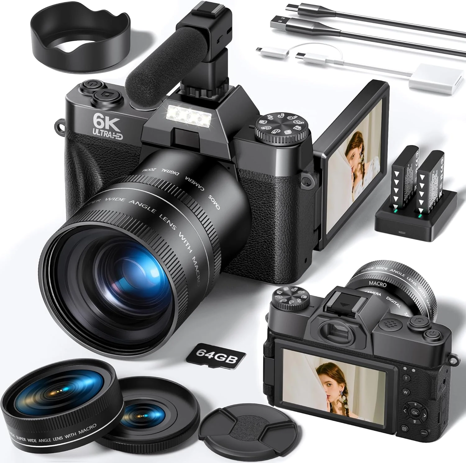 FLATIC Cameras for Photography, 6K 64MP Digital Camera with WiFi review
