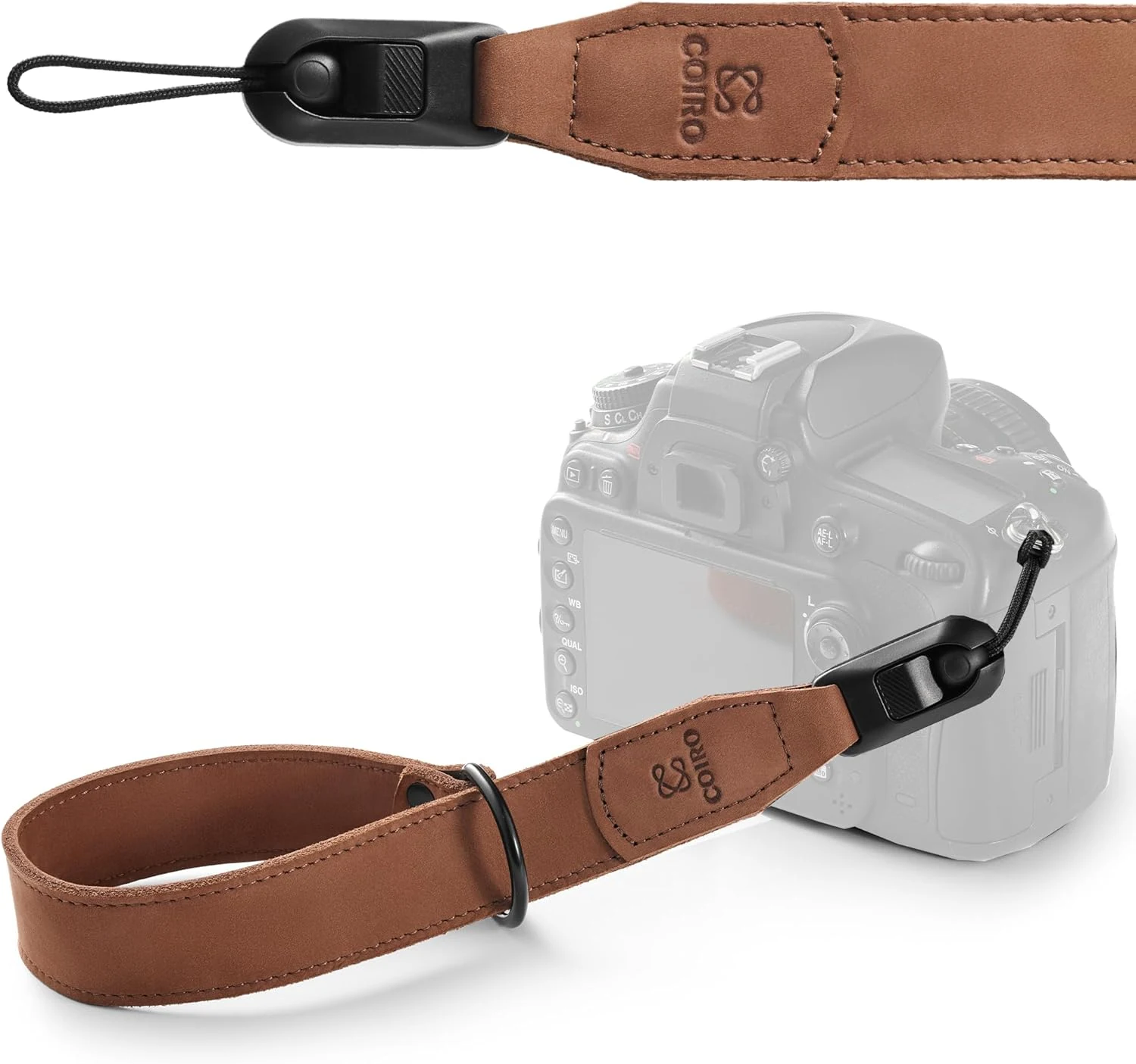 C Coiro Leather Camera Wrist Strap with Quick Release for Photographers, Adjustable Camera Hand Strap
