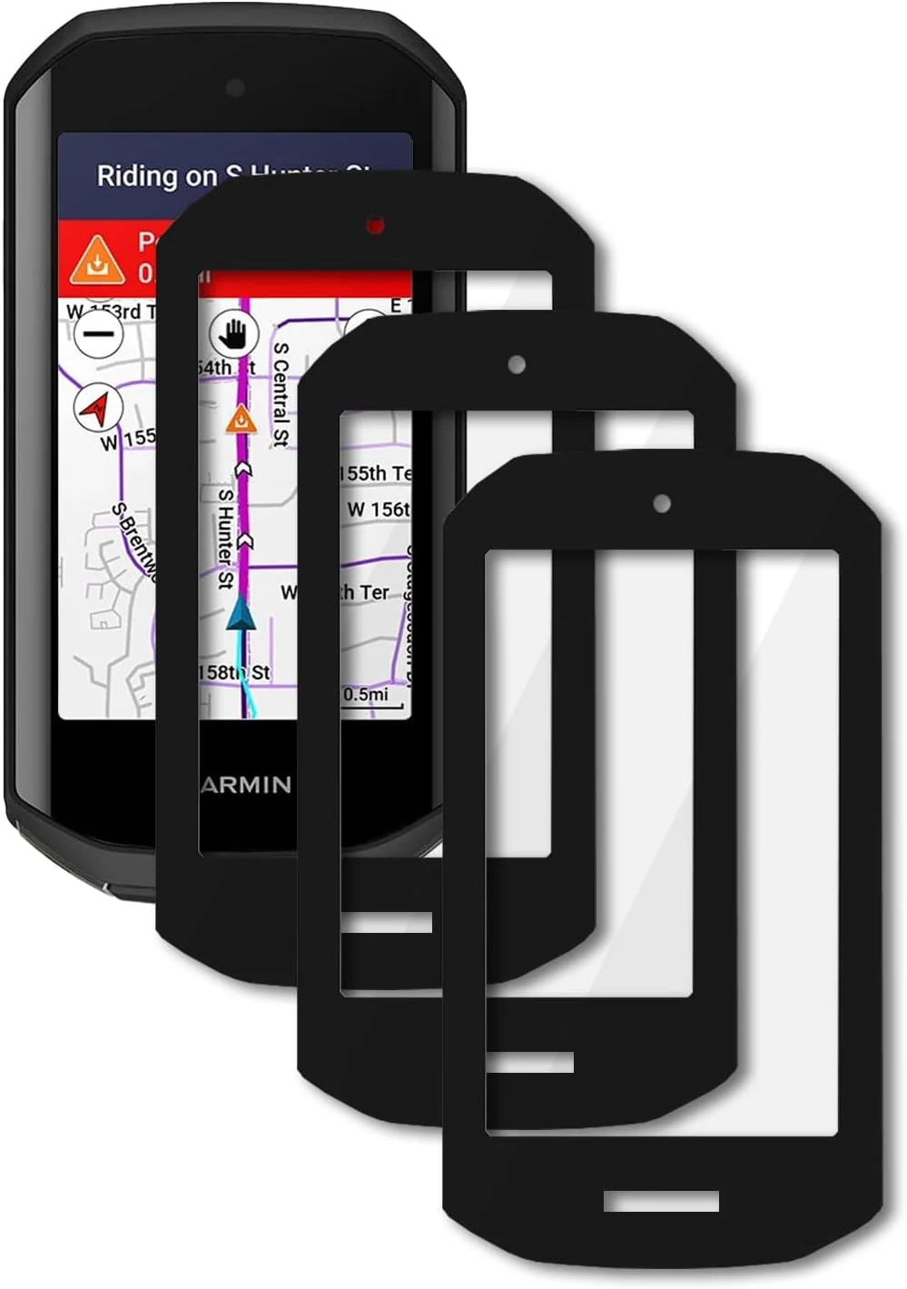 iDaPro Glass Screen Protector for Garmin Edge 1050[3Pcs], Full coverage, Tempered Glass, 9H Hardness
