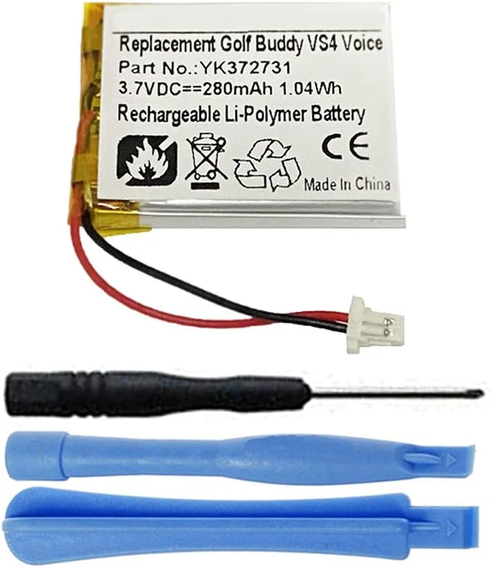 280mAh YK372731 Battery Replacement Compatible with Golf Buddy Voice, Voice+, Voice VS4, Voice 2 Talking GPS Range Finder