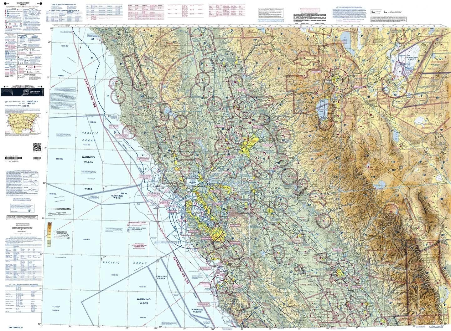 FAA Chart: VFR Sectional SAN Francisco SSF (Current Edition)
