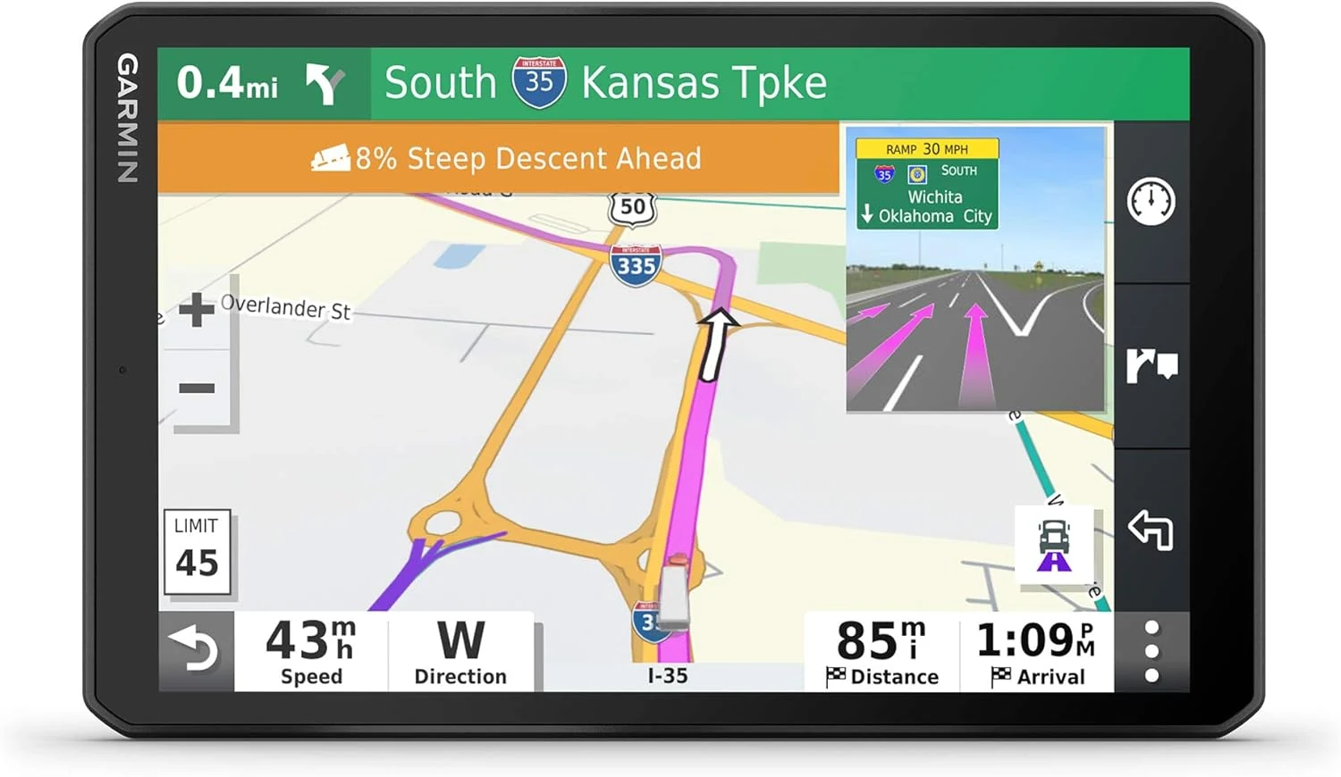 Garmin dezl OTR800, 8-inch GPS Truck Navigator, Easy-to-Read Touchscreen Display