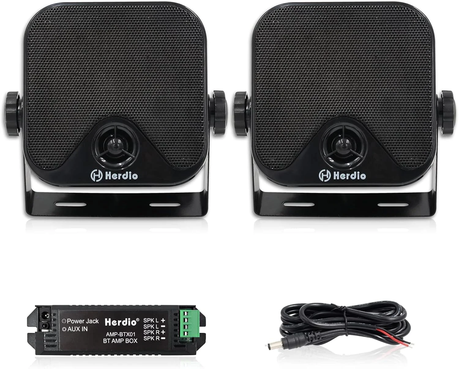 Herdio 4 Inches Heavy Duty Waterproof Boat Marine Bluetooth Speakers