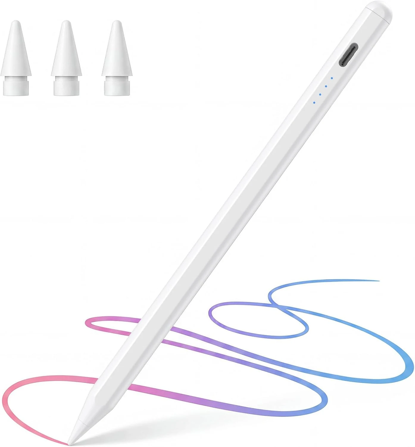 KIONEE Stylus Pen for iPad 2018-2026 (USB-C Fast Charge, Palm Rejection, Magnetic Attachment)
