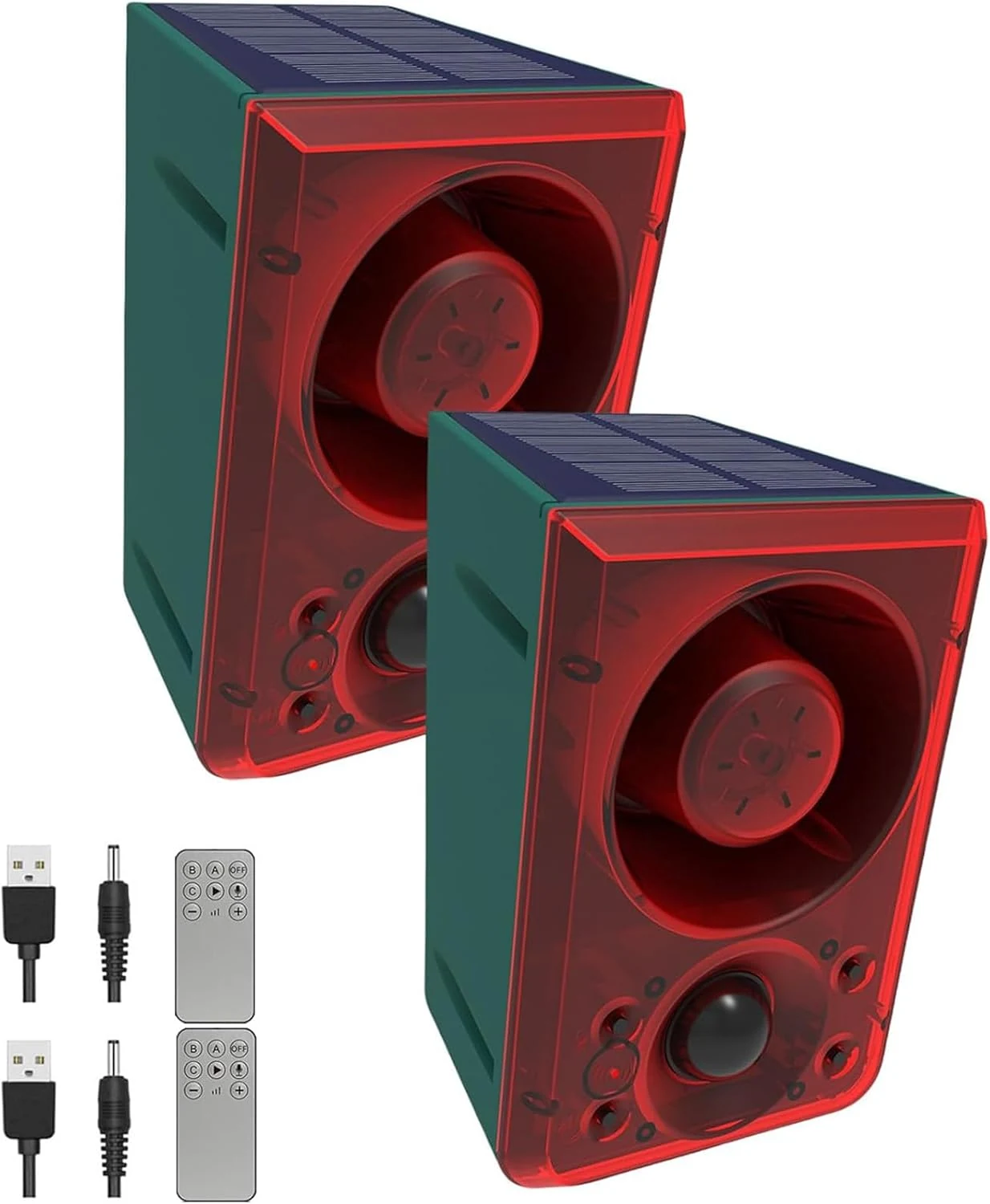 HULPPRE 2pack Solar Outdoor Motion Sensor Alarm,Barking&Gunshot Sound review