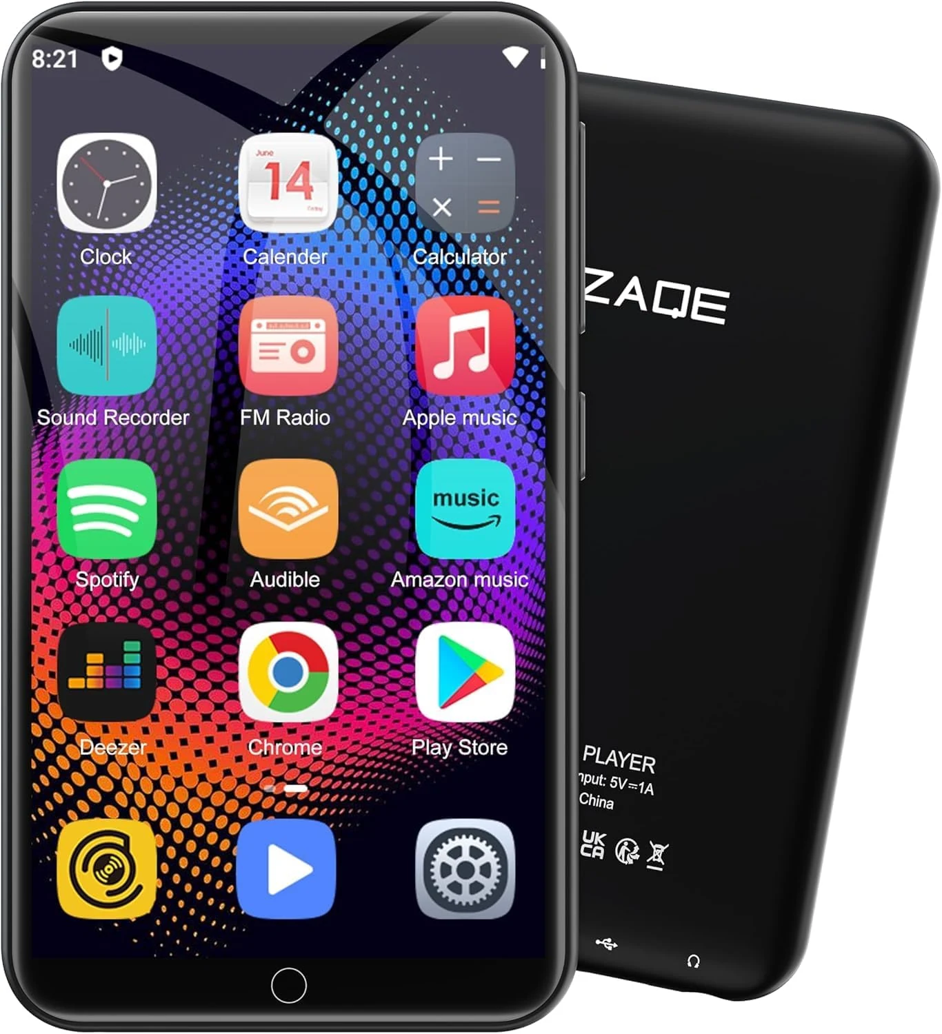 ZAQE M505 Pro MP3 Player with Bluetooth and WiFi, 80GB Storage & Android OS