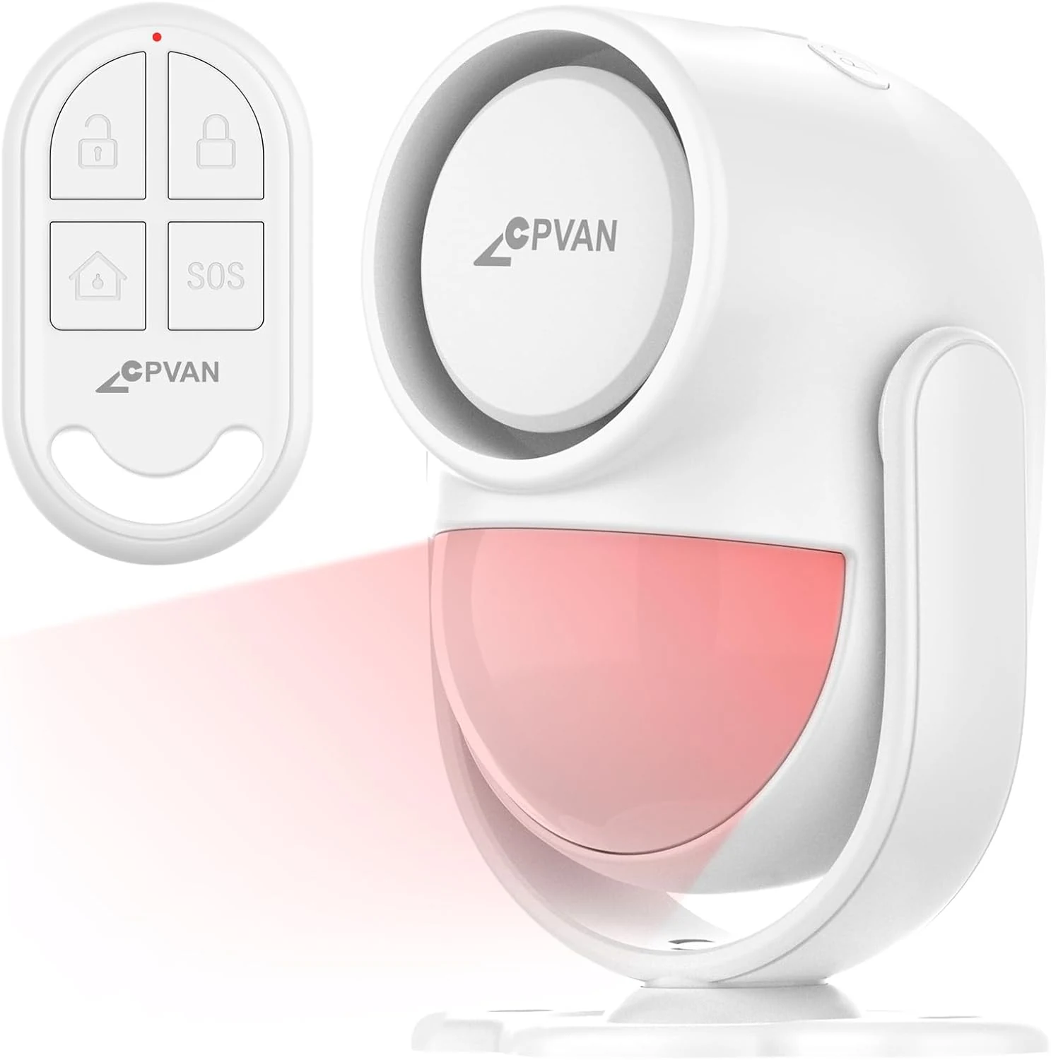 CPVAN 125dB Motion Sensor Alarm, Wireless Indoor PIR Motion Detector with 328ft Remote, 40ft Detection Range