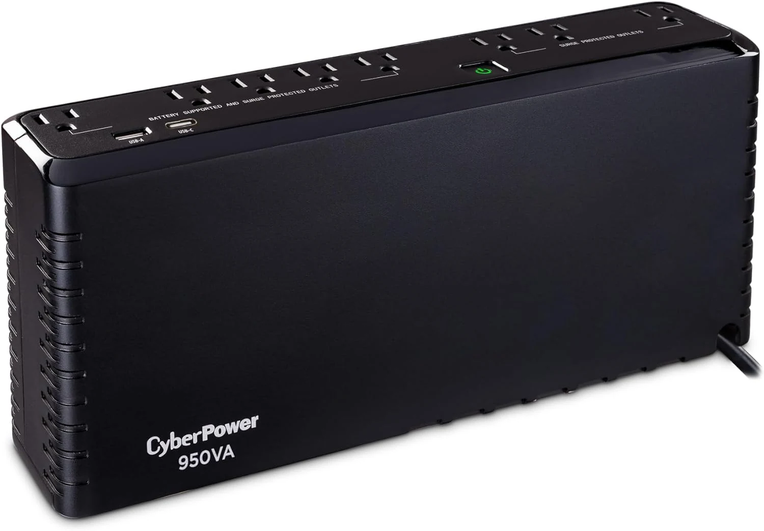 CyberPower SL950U Standby UPS Battery Backup and Surge Protector, 950VA/510W, 8 Outlets, USB Charge Ports, Slim Profile, UL Certified