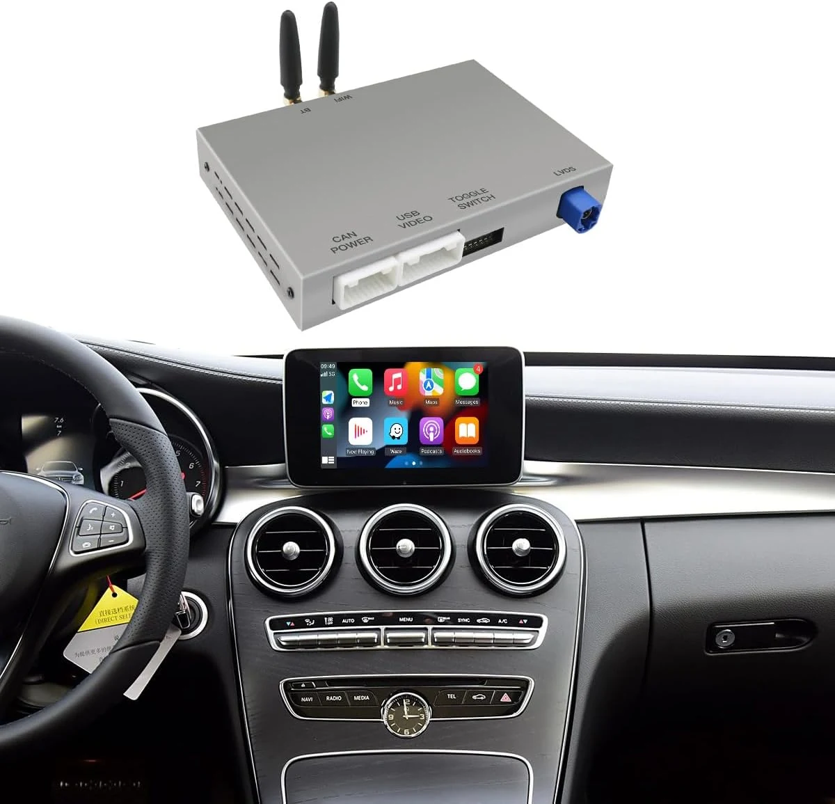 Wireless CarPlay/Android Auto Module for Mercedes Benz NTG5.0-System A/B/C/E/V-Klasse GLA CLA GLC GLE CLS