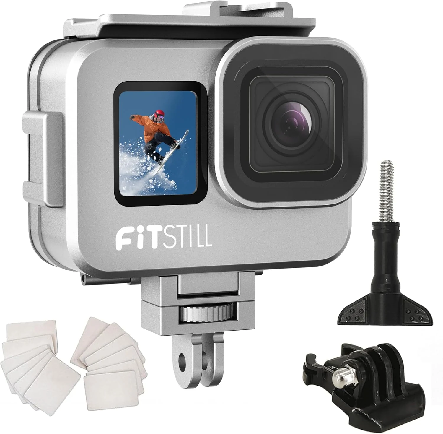 FitStill 263FT/80M Underwater Waterproof Diving Housing for Go Pro Hero 13/12/11/10/9 Black