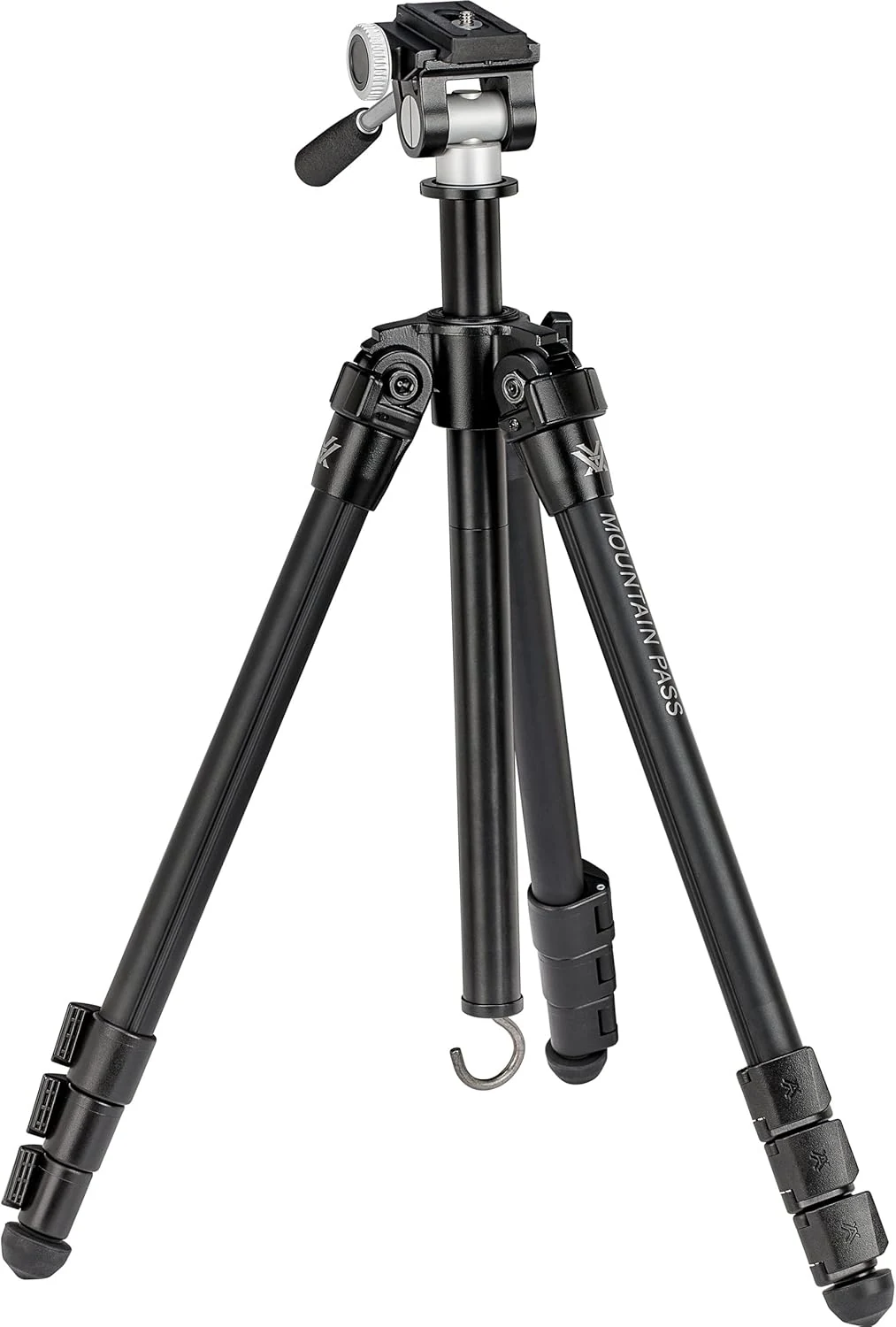 Vortex Optics Mountain Pass Tripod Kit - 2-Way Pan Head, 22 lb Max Load, Arca-Swiss Head Mount - Unlimited, Unconditional Warranty