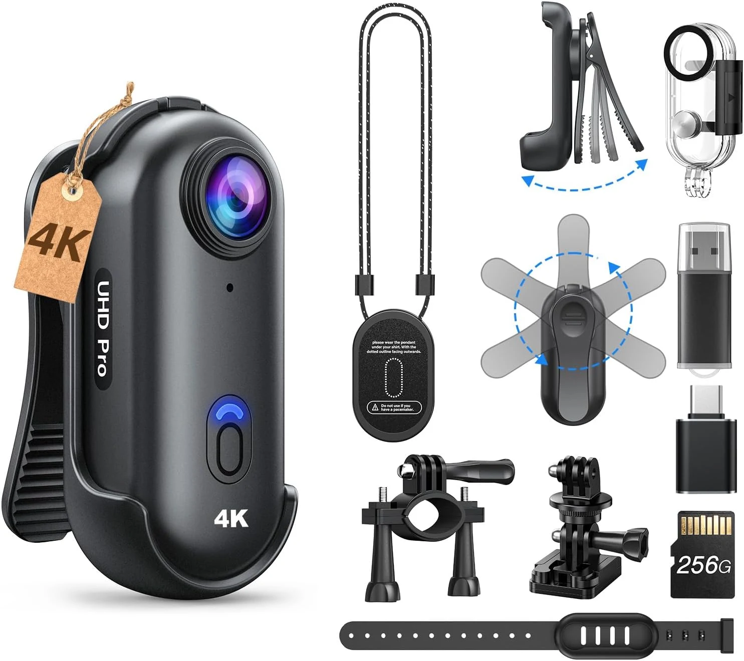 BOBLOV W4 4K Mini Body Camera, 256G Wearable Cam with review