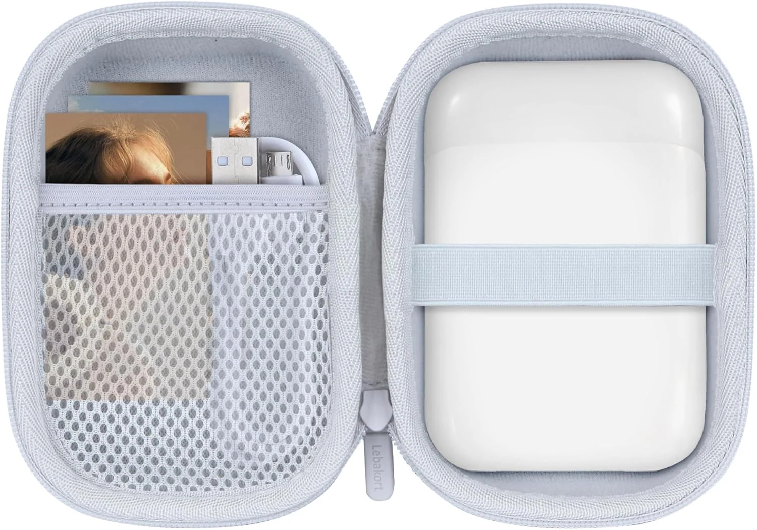 Lebakort Storage Case Compatible with Liene 2x3” Photo Printer Mini Instant Portable Color Mono Photo Printer (Off White Case)