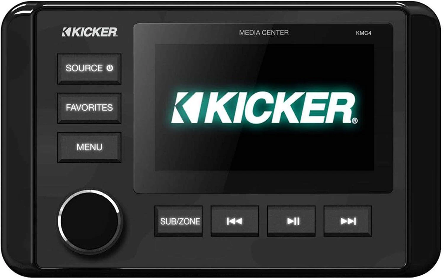 Kicker 46KMC4 Weather-Resistant Gauge-Style Media Center with Bluetooth