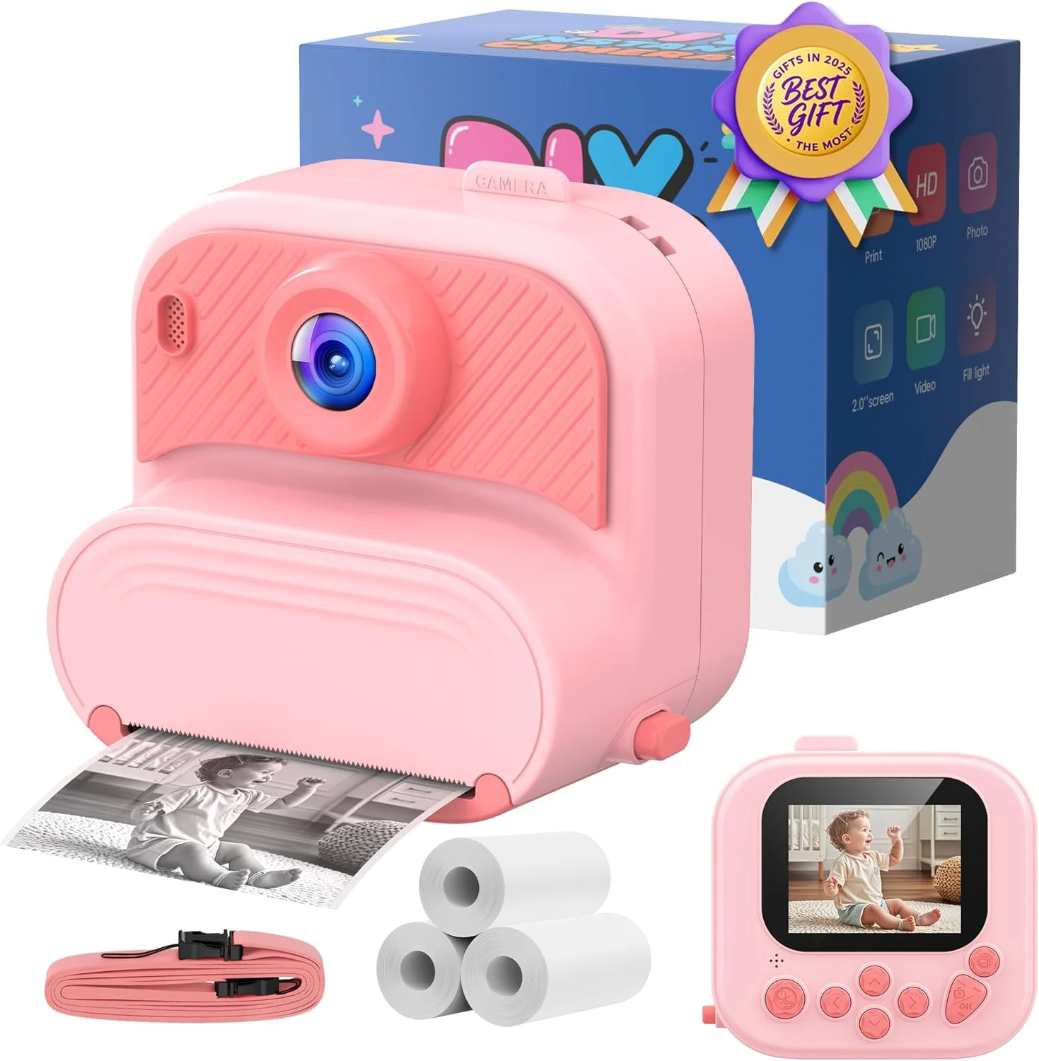 SOOGOOEY Kids Camera Instant Print (1080P)