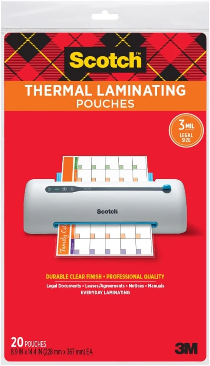 Scotch Thermal Pouches, 8.9 in x14.4 in (228 mm x 367 mm)