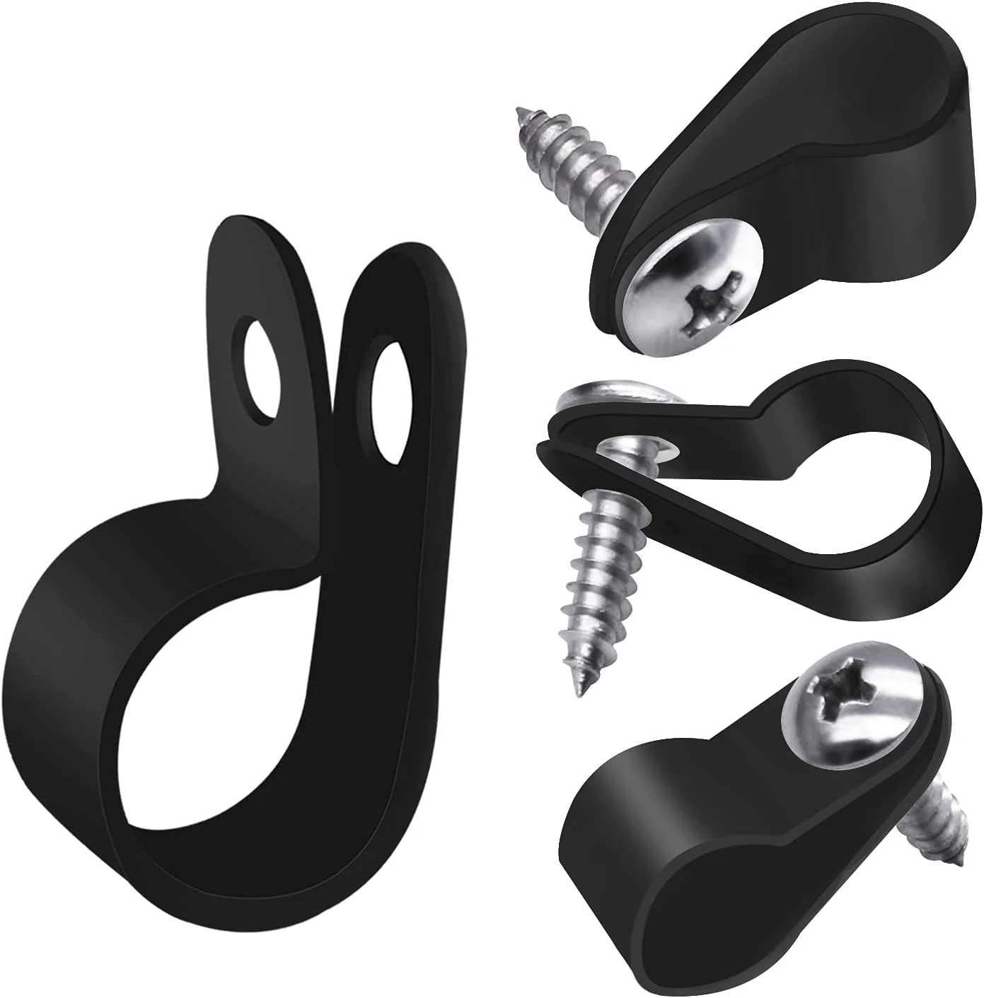 mankk 50PCS 1/2 Inch Rope Light Clips P-Style Mounting Clips