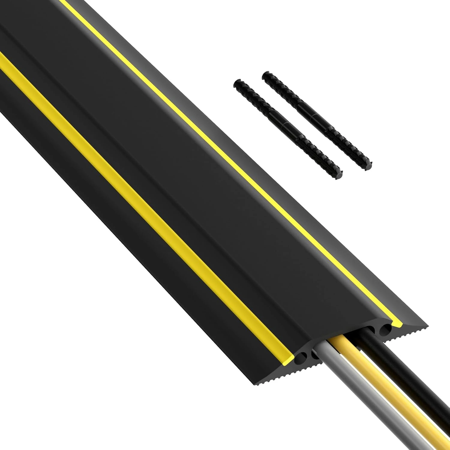 D-Line 6ft Floor Cord Cover, Made in USA Linkable Cable Protector
