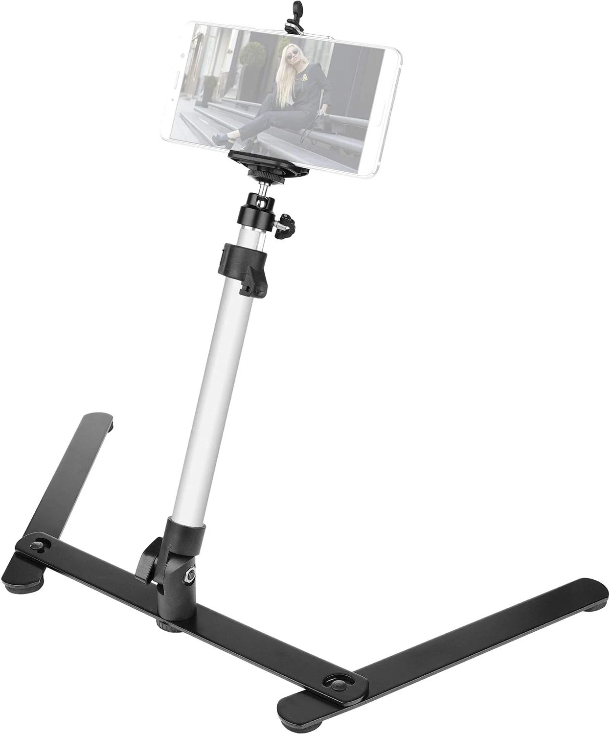 ChromLives Photo Copy Stand Pico Projector Stand with Phone Clamp