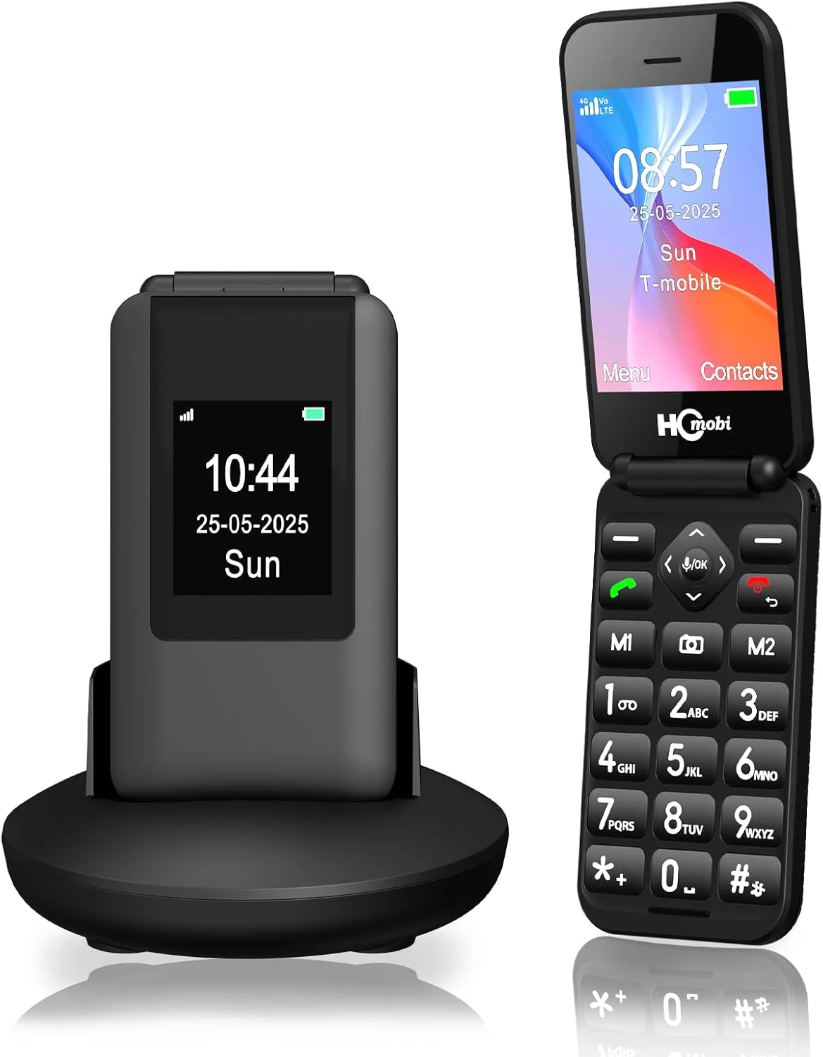 4G Flip Phone Unlocked for Seniors, Basic Flip Phone, Cell Phone for Seniors (C8)
