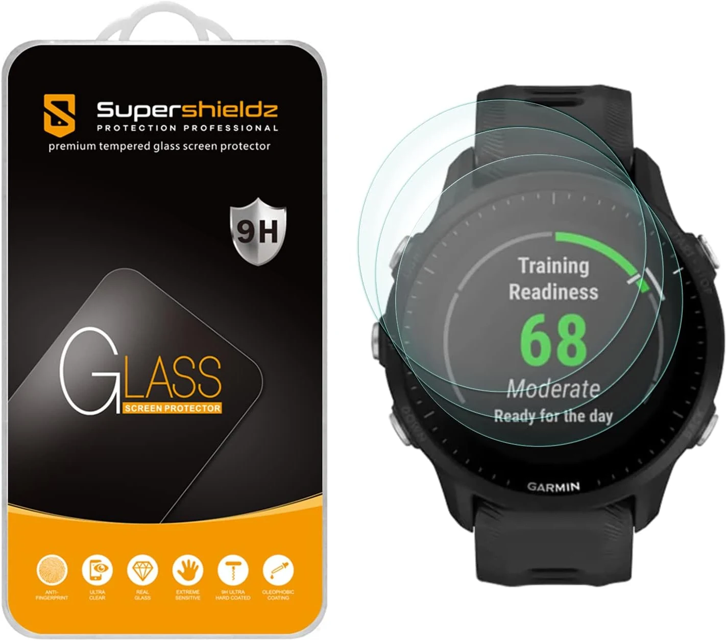 Supershieldz (3 Pack) Designed for Garmin Forerunner 955/955 Solar Tempered Glass Screen Protector