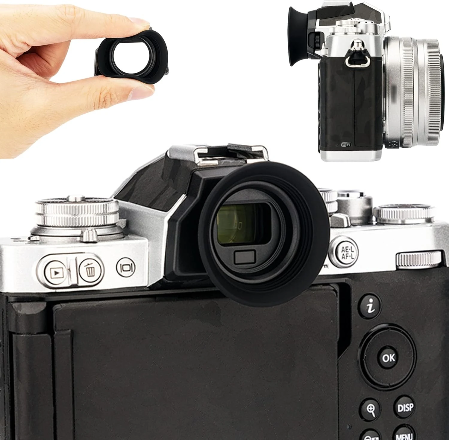 Soft Silicon Camera Viewfinder Eyecup Eyepiece Eyeshade for Nikon Zfc