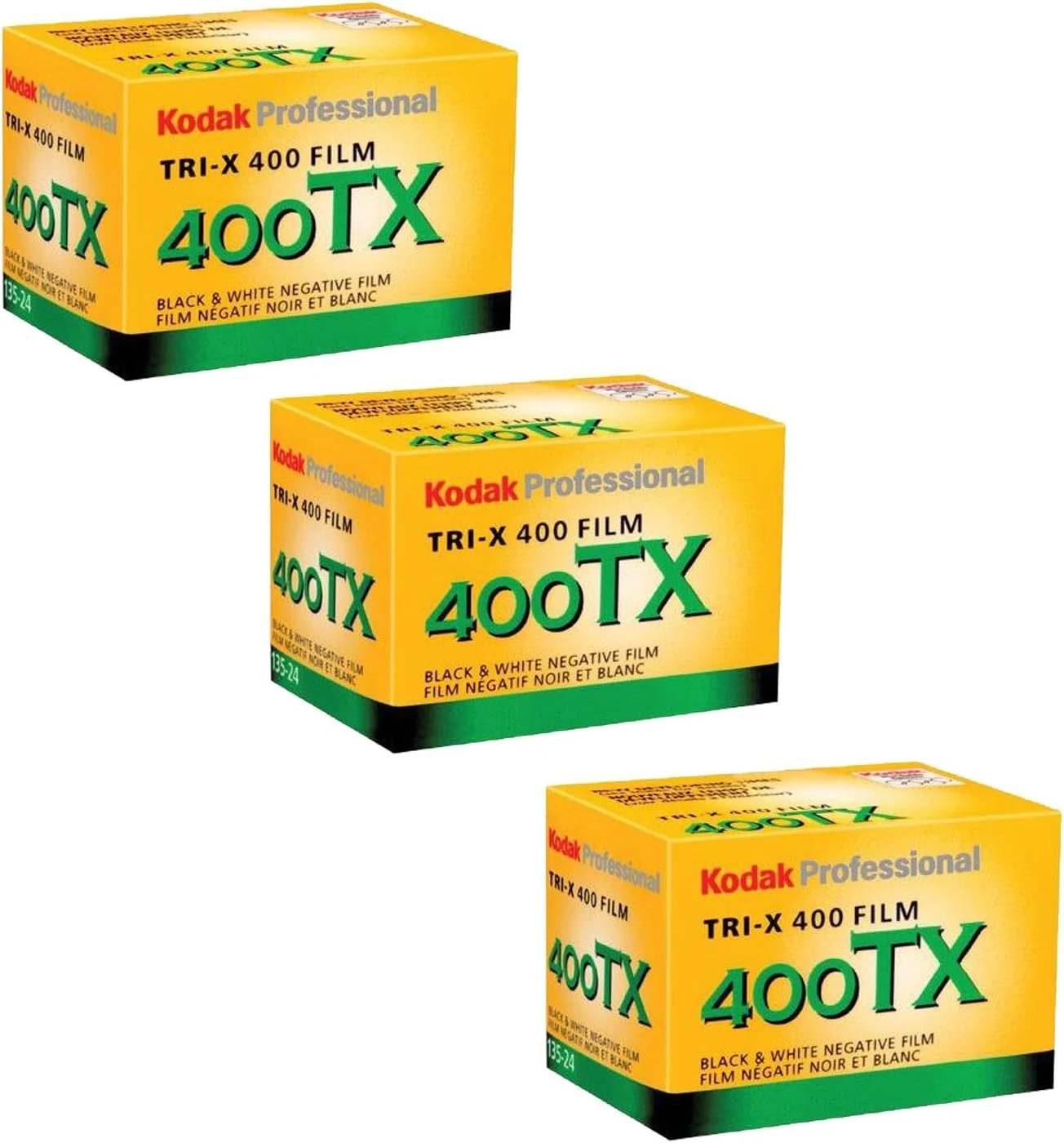 Kodak Tri-X 400TX Professional Black & White Film ISO 400, 35mm, 24 Exposures (3 Pack)