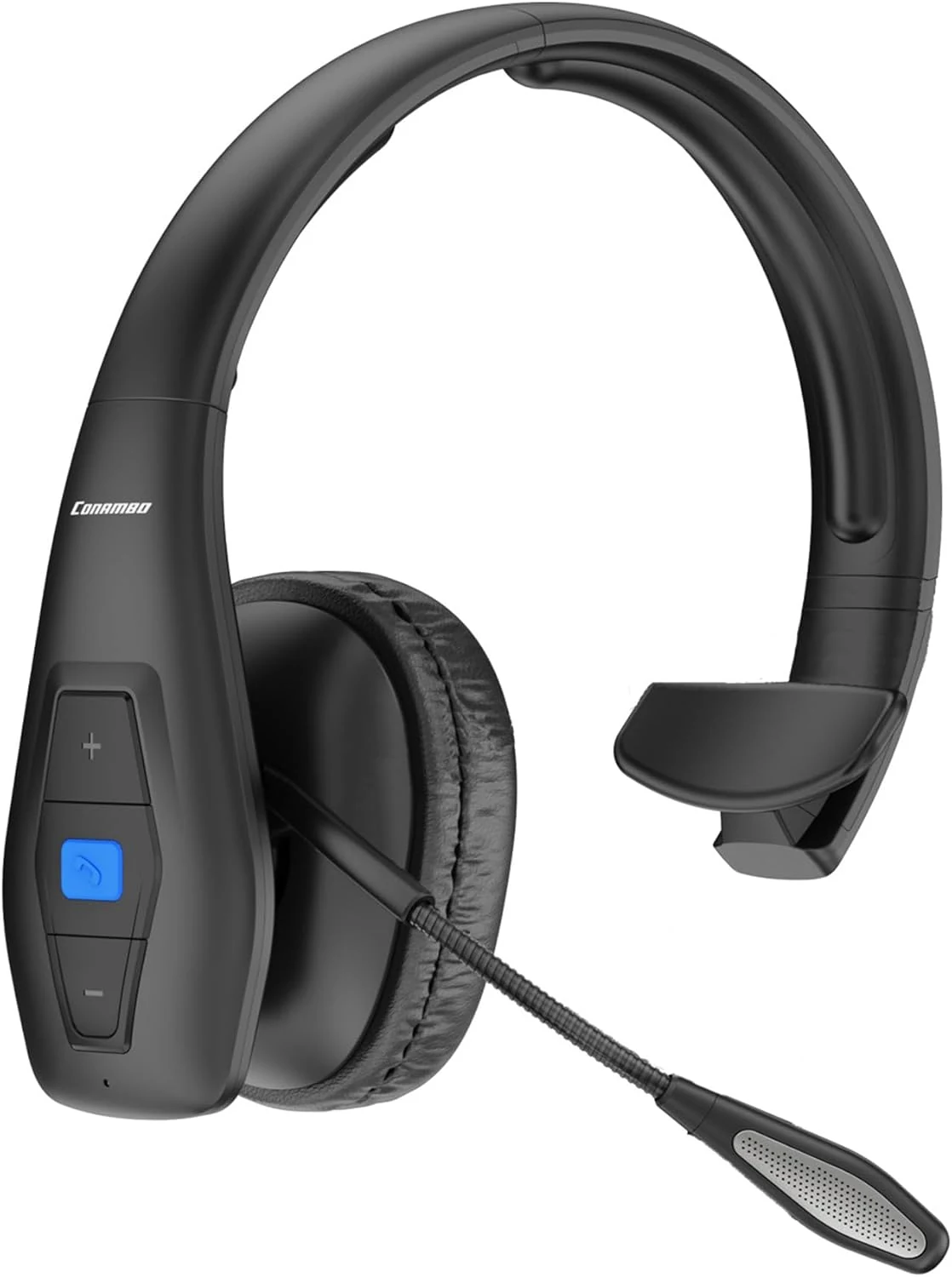 CONAMBO JBT100 Trucker Bluetooth Headset with Dual Mic Noise Canceling, CVC8.0, Mute Button