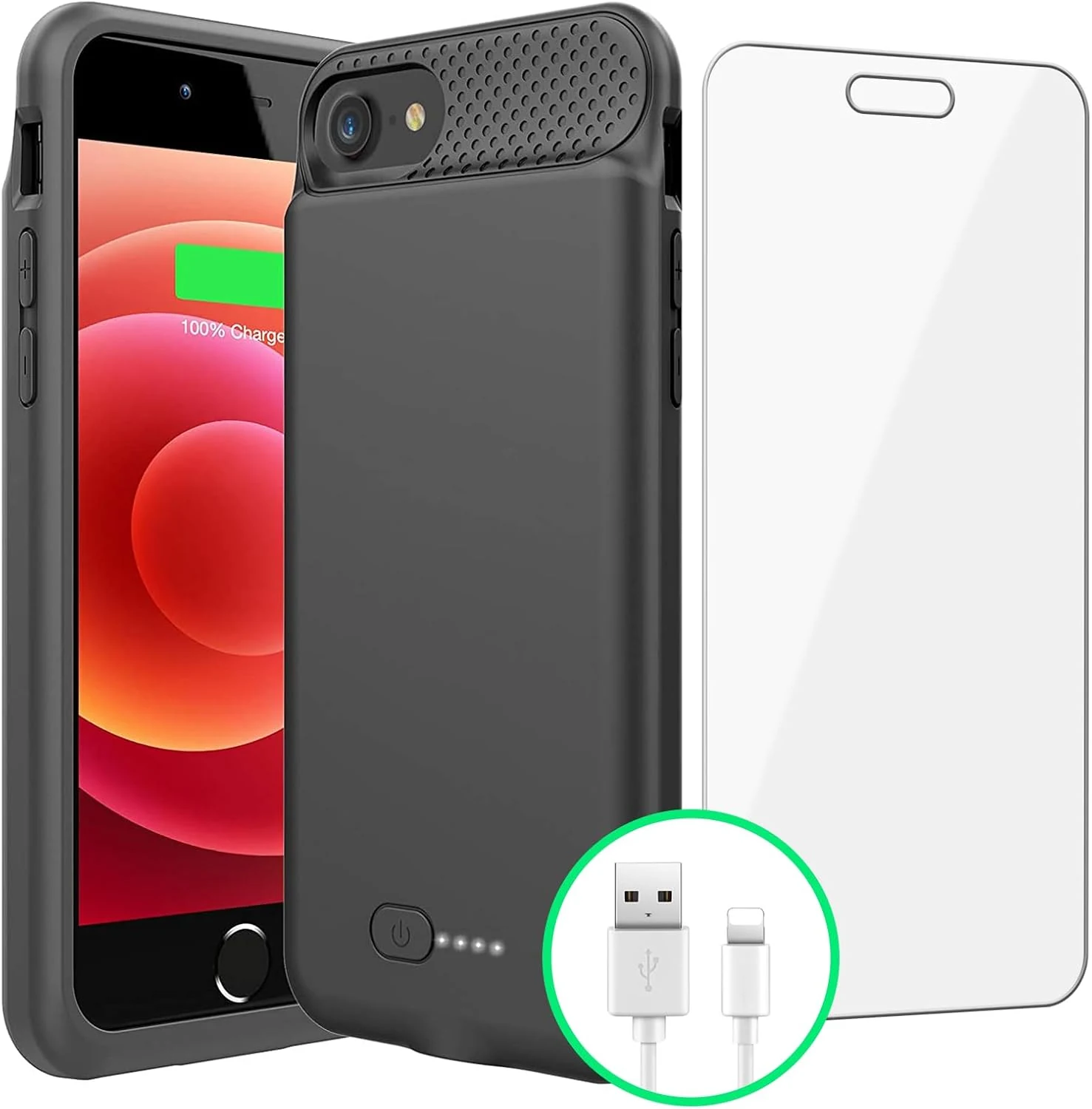 BOPPS Battery Case for iPhone 8/7/6s/6/SE(2022/2020), Ultra Slim Powerful 6000mAh