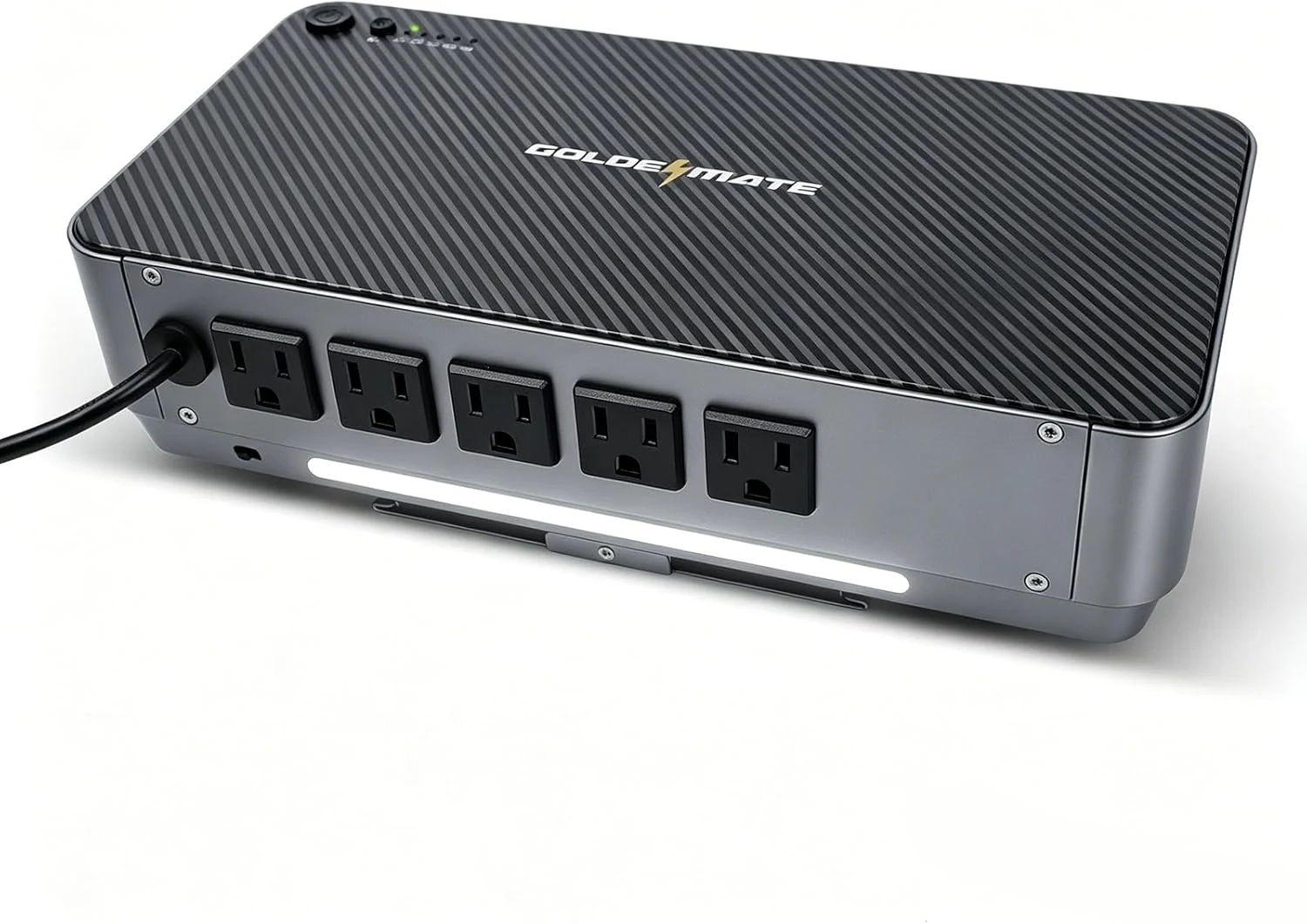 GOLDENMATE 600VA/360W Lithium UPS Battery Backup and Surge Protector (LiFePO4)
