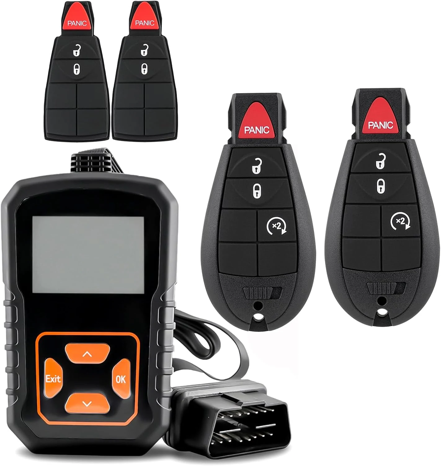 2pcs for Ram 1500 Key Fob Replacement DIY kit for Dodge Ram 1500 2500 3500 2013 2014 2015 2016 2017 Keyless Entry Remote Key GQ4-53T