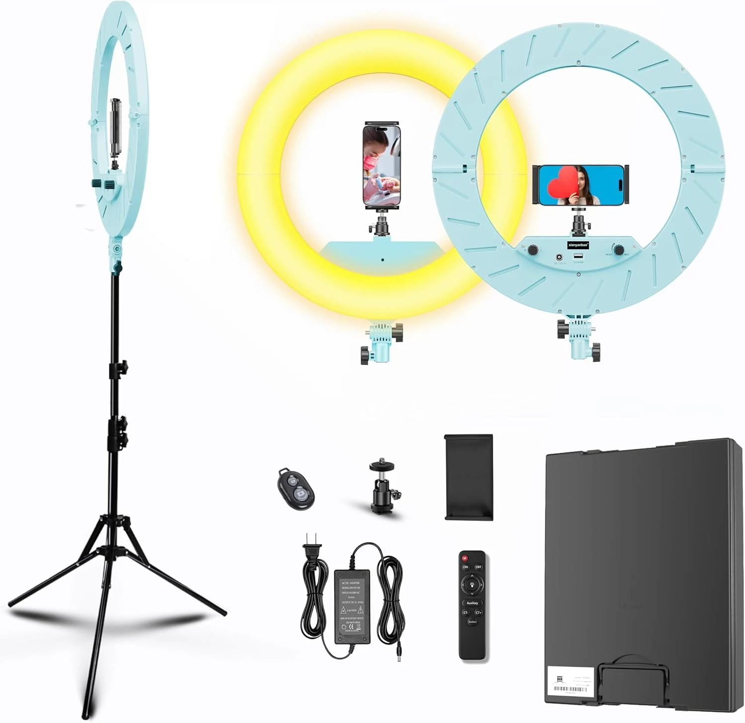18 inch Ring Light Kit (Ice Blue)