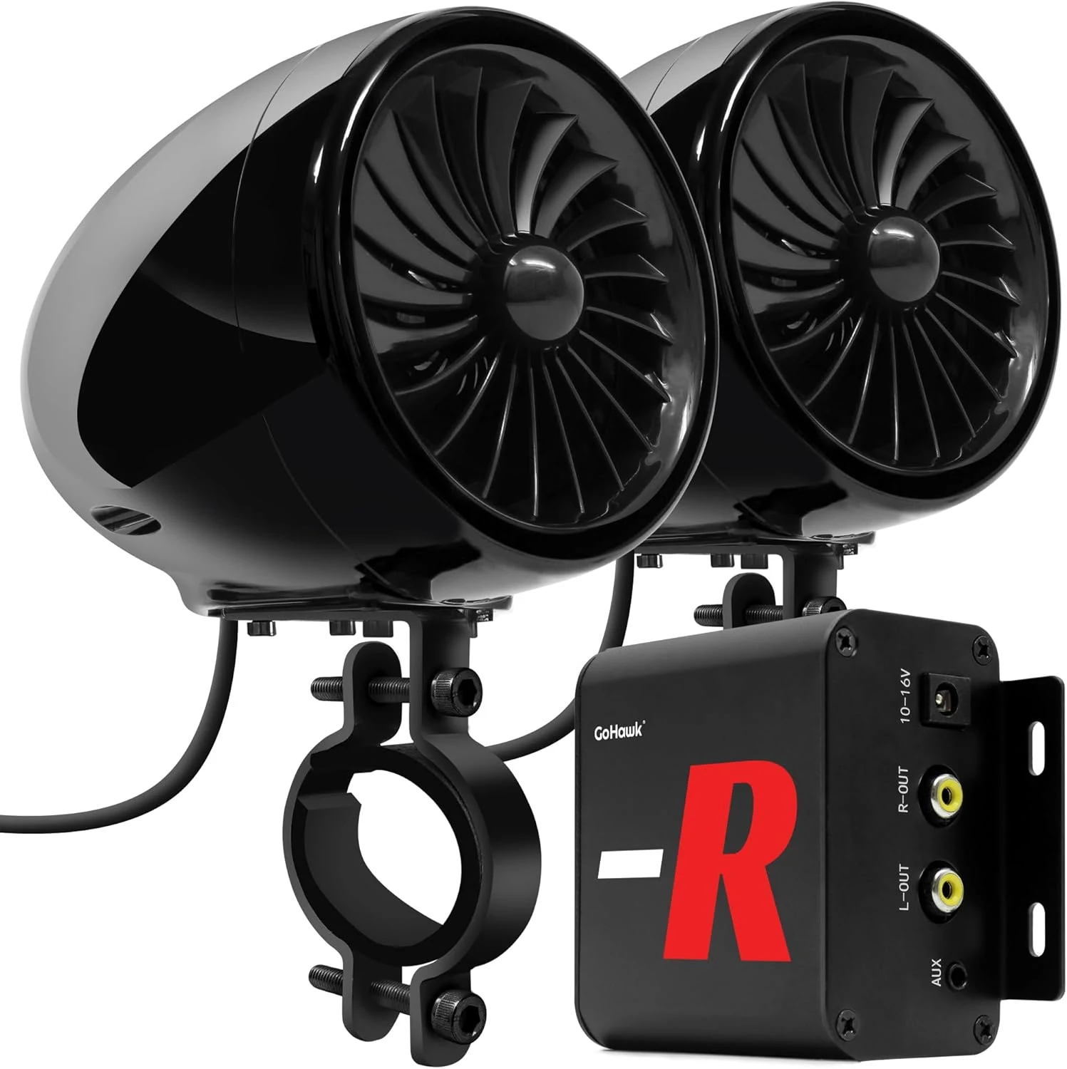 GoHawk Bluetooth Motorcycle Speakers and Amplifier Audio Sound System, FM review