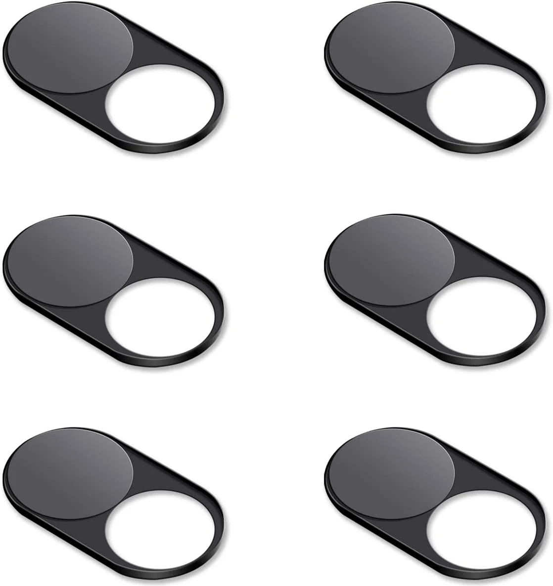 CloudValley Upgrade Magnetic Webcam Cover, [6-Pack] 0.023 inch Metal Camera cover slide