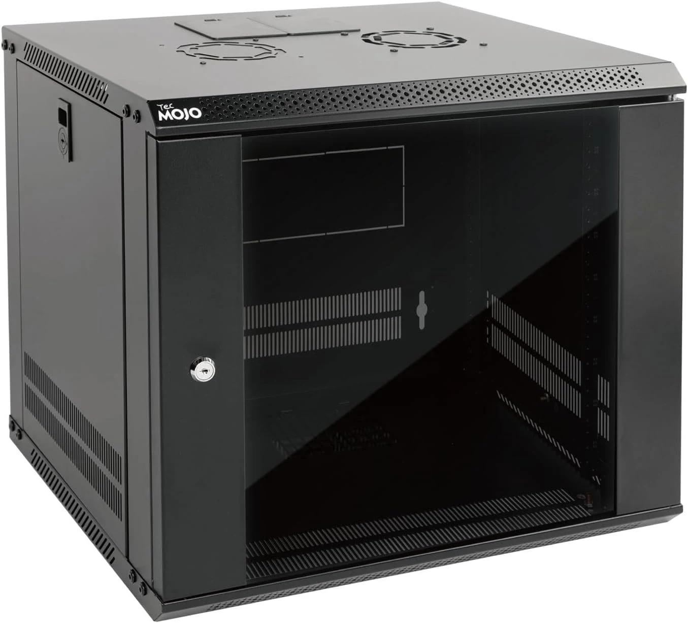 Tecmojo 9U Wall Mount Server Cabinet IT Network Rack Enclosure Lockable Door and Side Panels