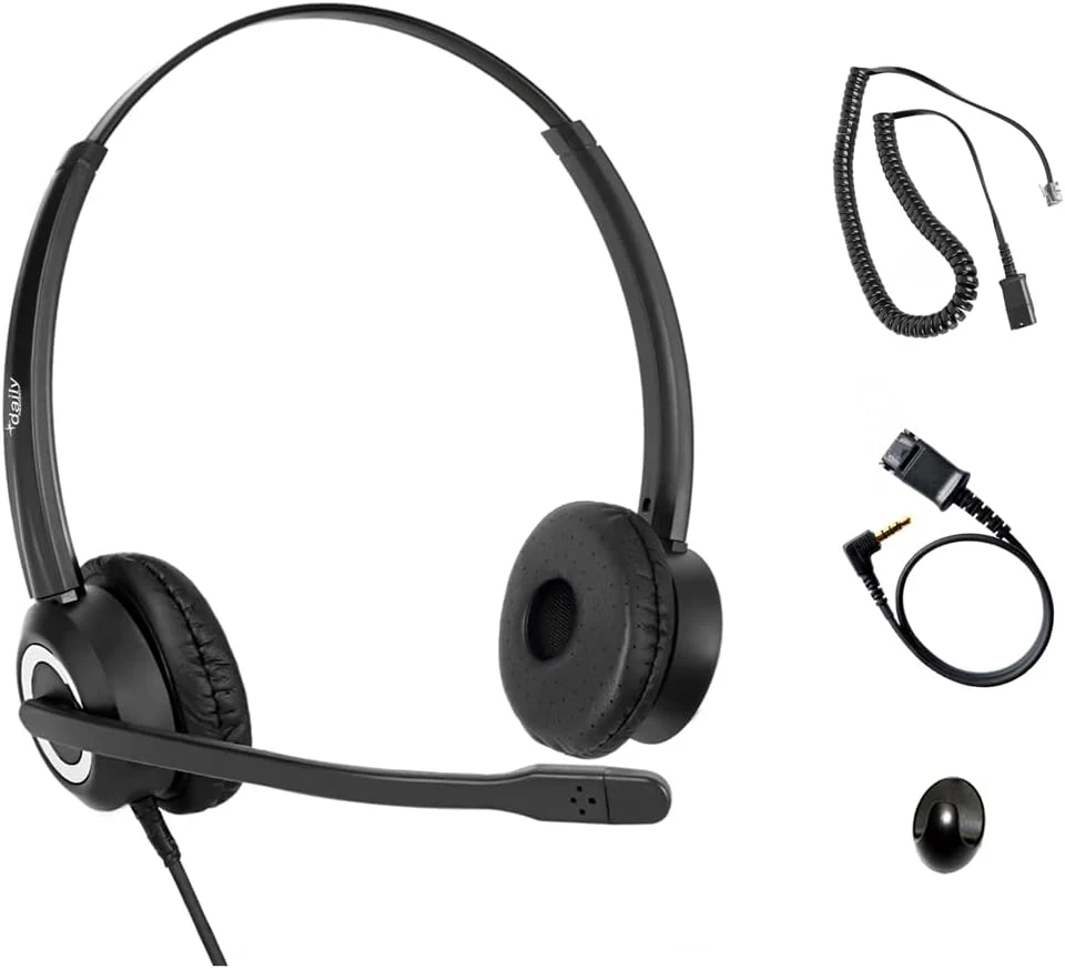 Polycom Phone Headset Noise Cancelling Mic RJ9 U10P Bottom Cable
