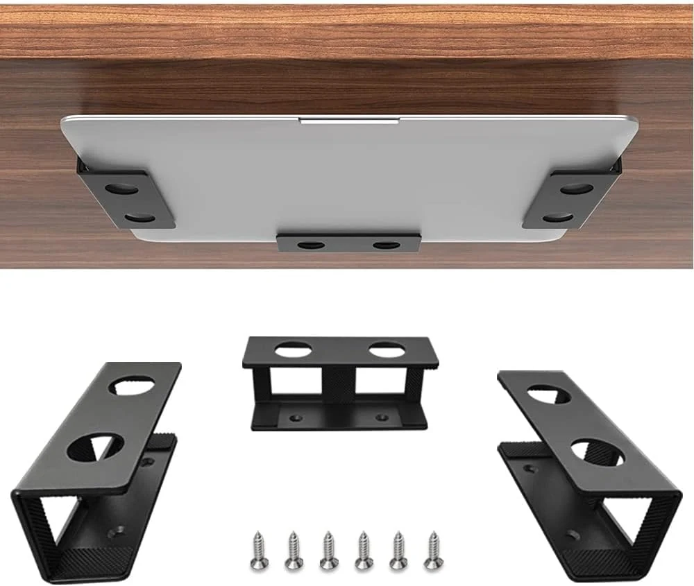 IFCASE Under Desk Laptop Mount, Metal Under Desk Shelf Holder