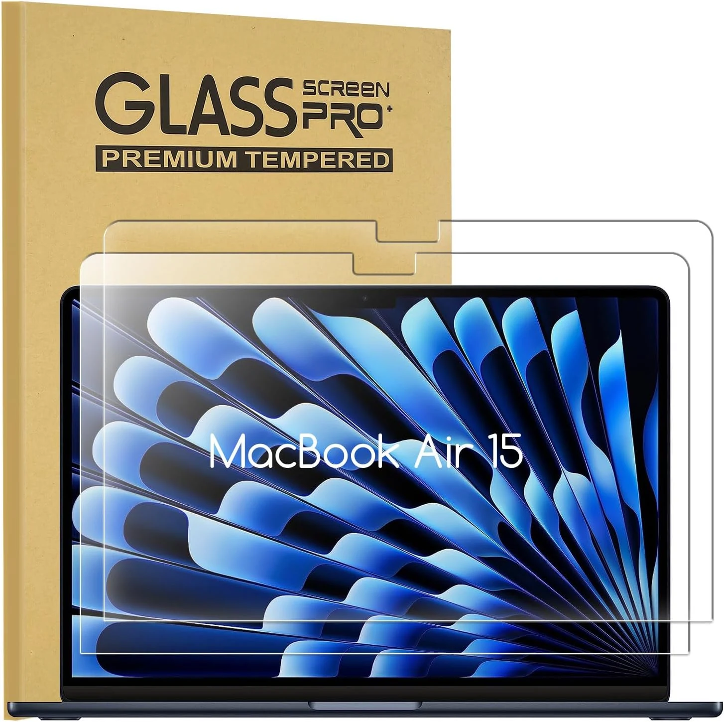 KEANBOLL [2 Pack Tempered Glass Screen Protector for MacBook Air 15 Inch (M5 M4 M3 M2 Chip丨 2026-2023)